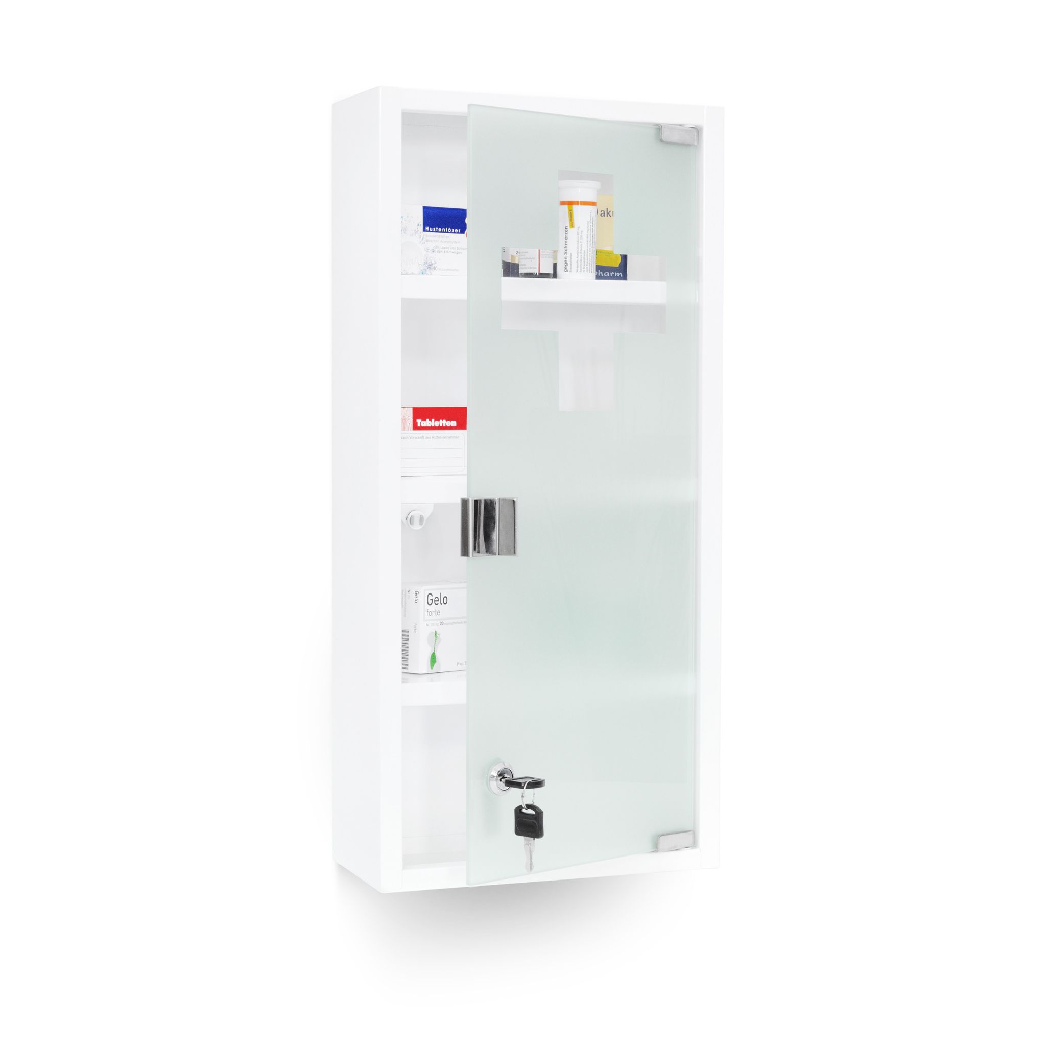 Medizinschrank EMERGENCY XXL Weiss-Transparent