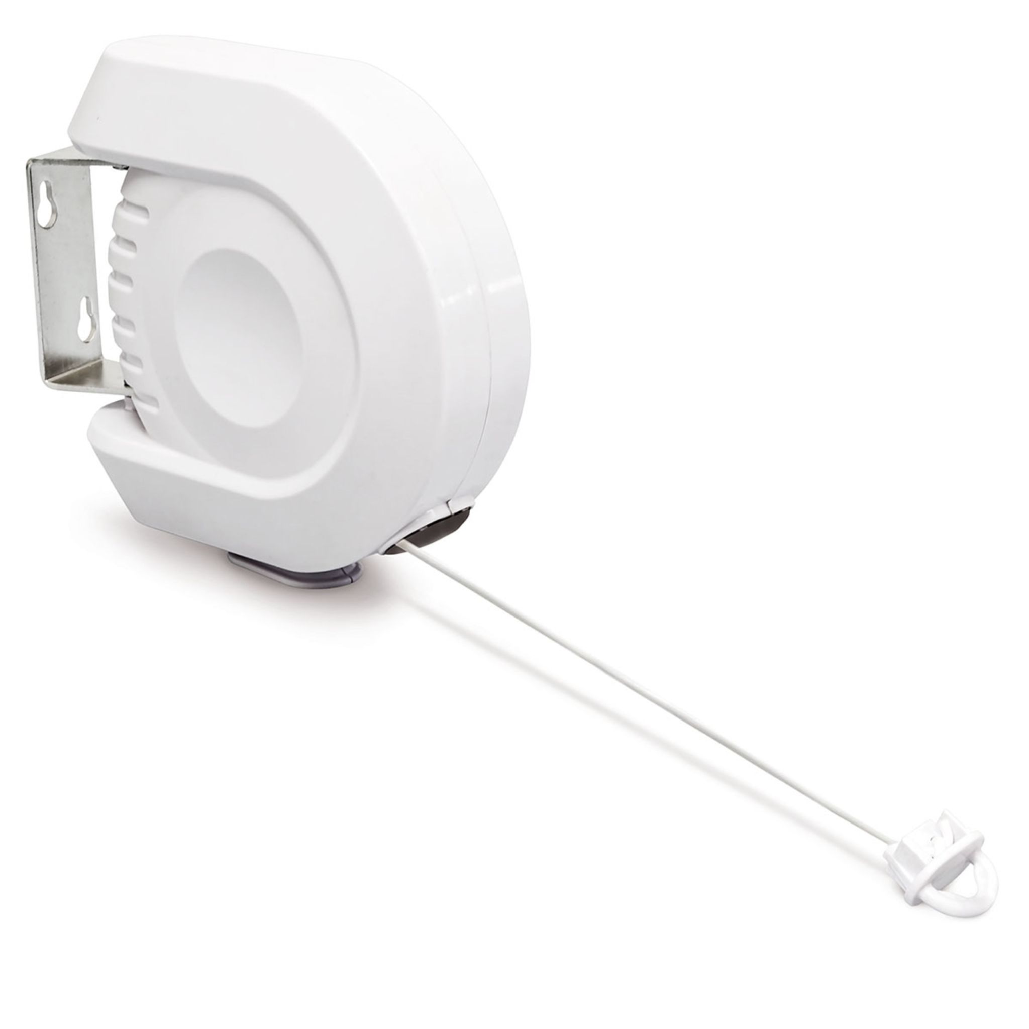 Wäscheleine ziehbar auf 12 m Weiss-Silber