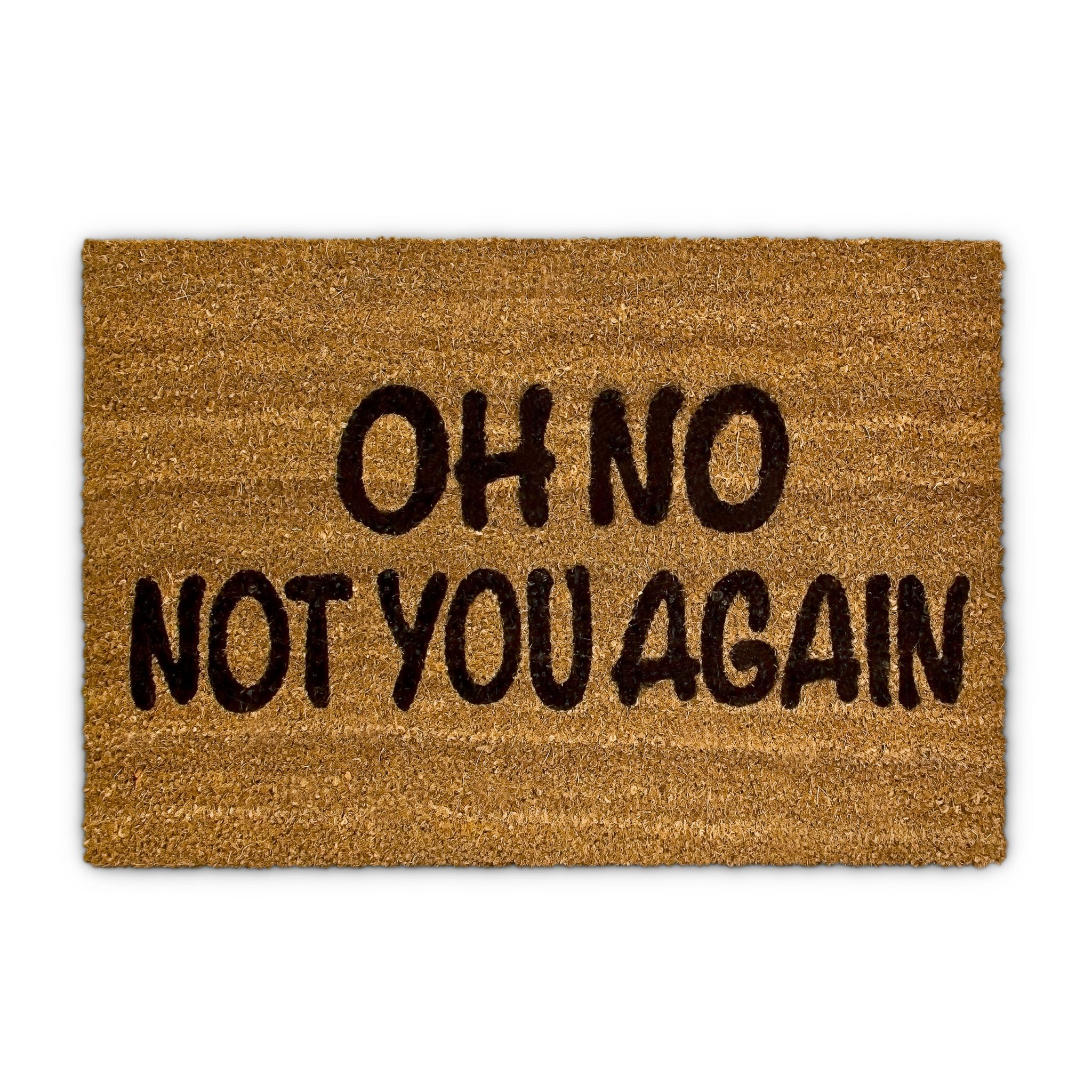 Fussmatte Oh No Kokos 40x60cm Hellbraun-Schwarz
