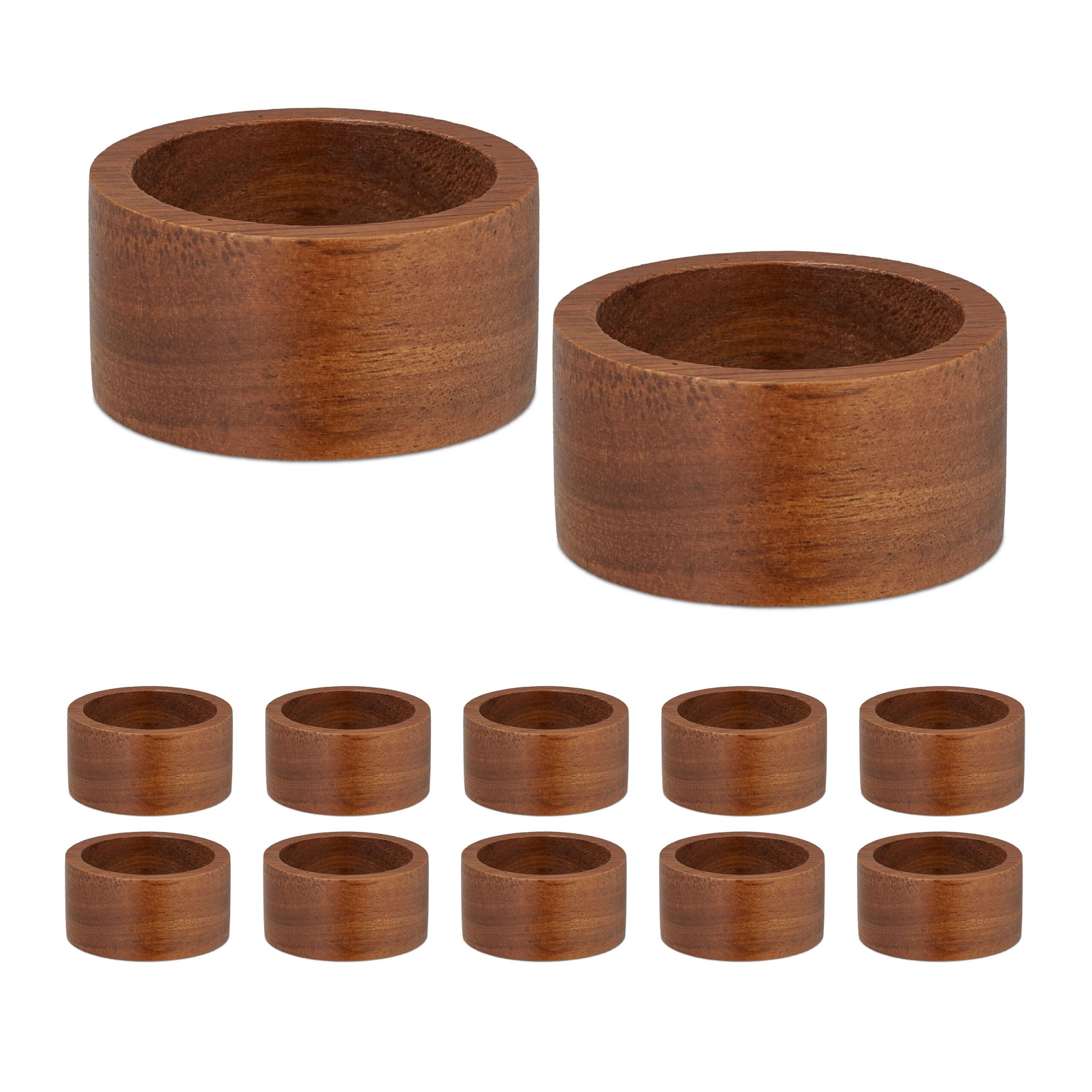 Serviettenringe 12er-Set Braun