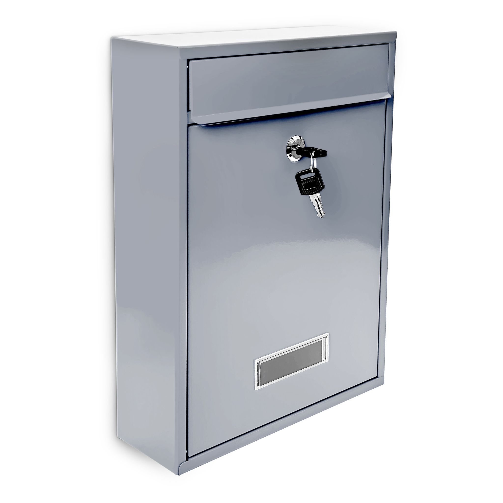 Briefkasten Design 35cm Farbauswahl Silber