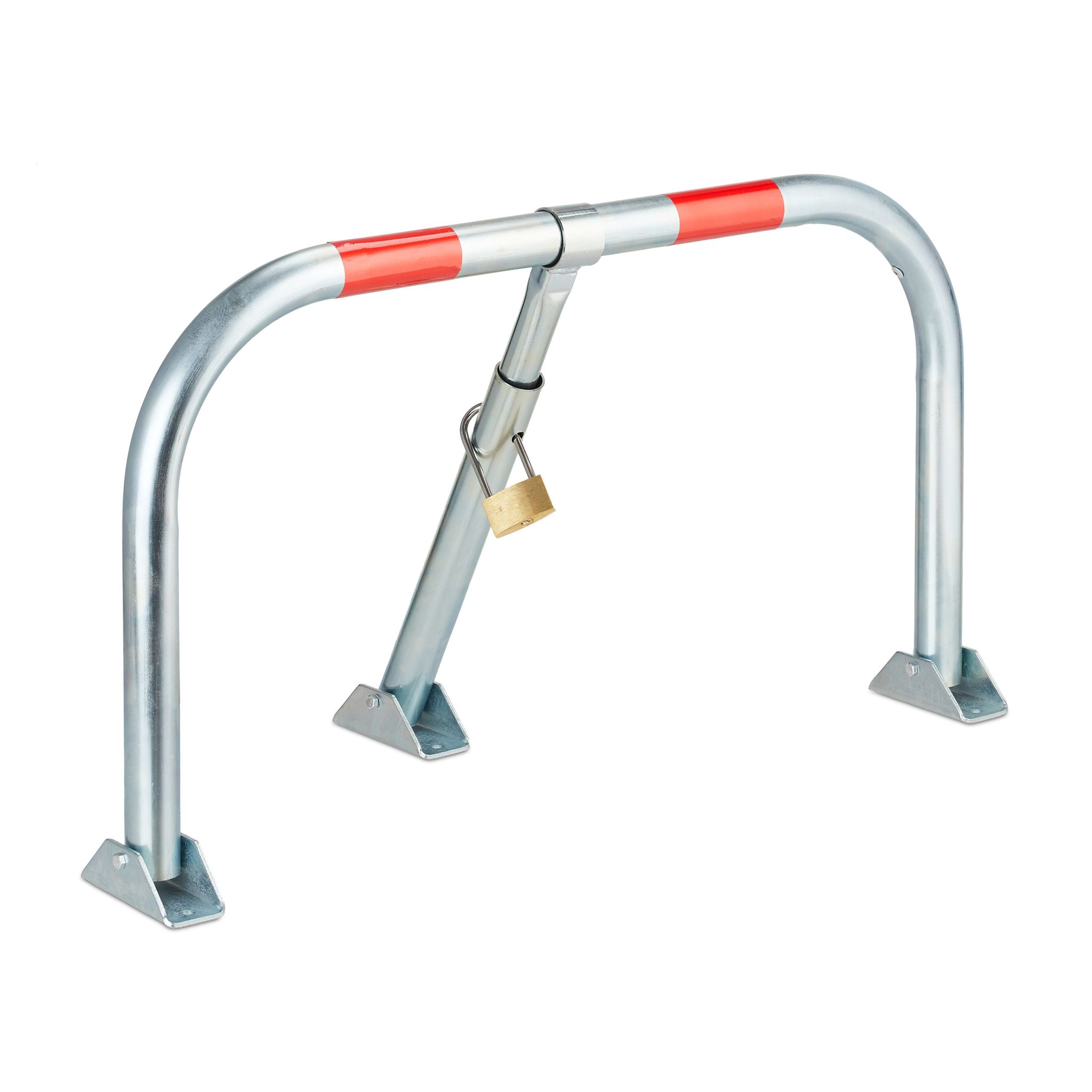 Parkplatzsperre klappbar Rot-Silber