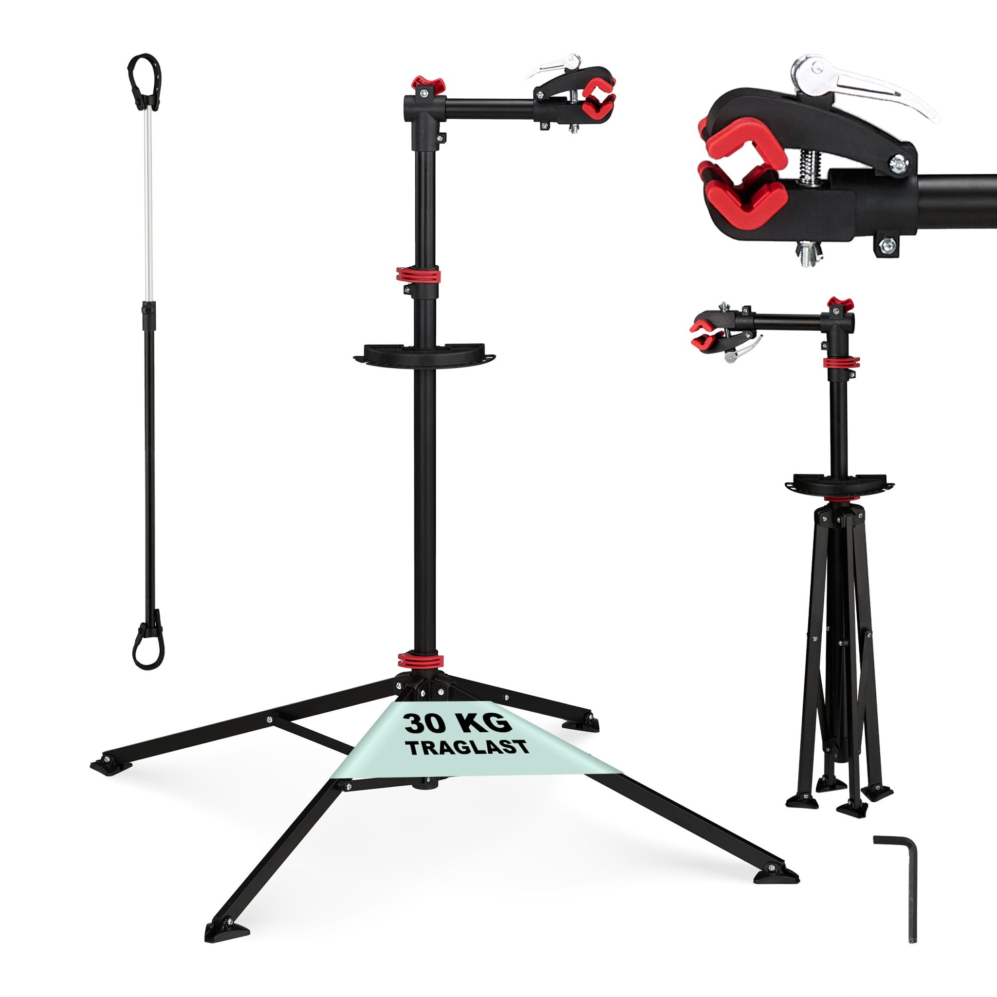 Fahrrad Montageständer bis 30 kg Schwarz