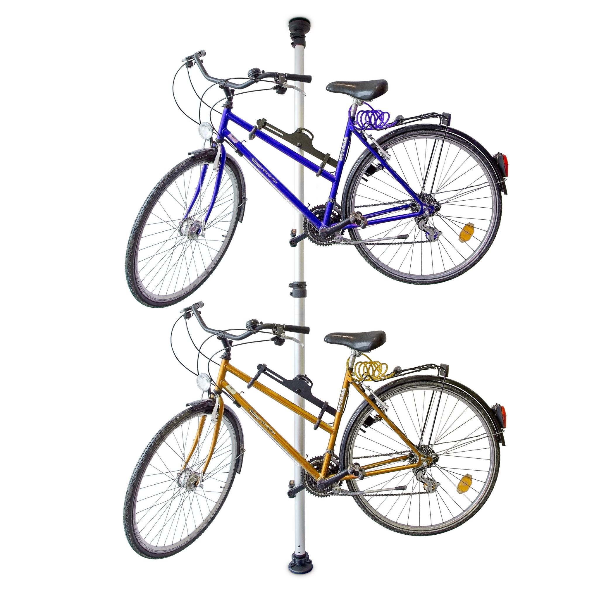 Teleskop Fahrradhalterung für 2 Räder Schwarz-Silber