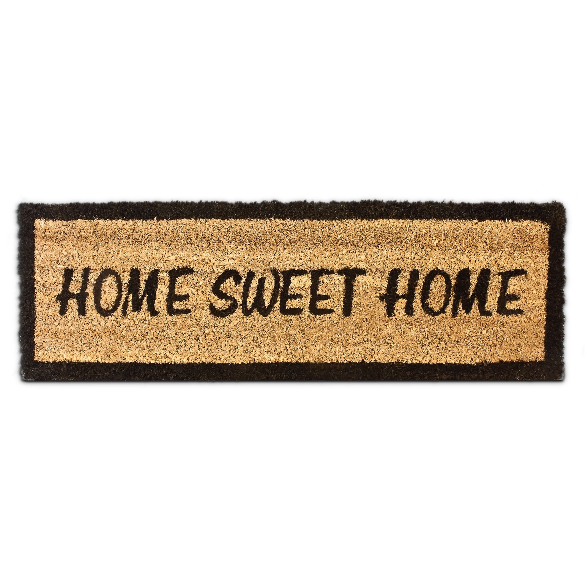 Fussmatte HOME SWEET HOME Hellbraun-Schwarz