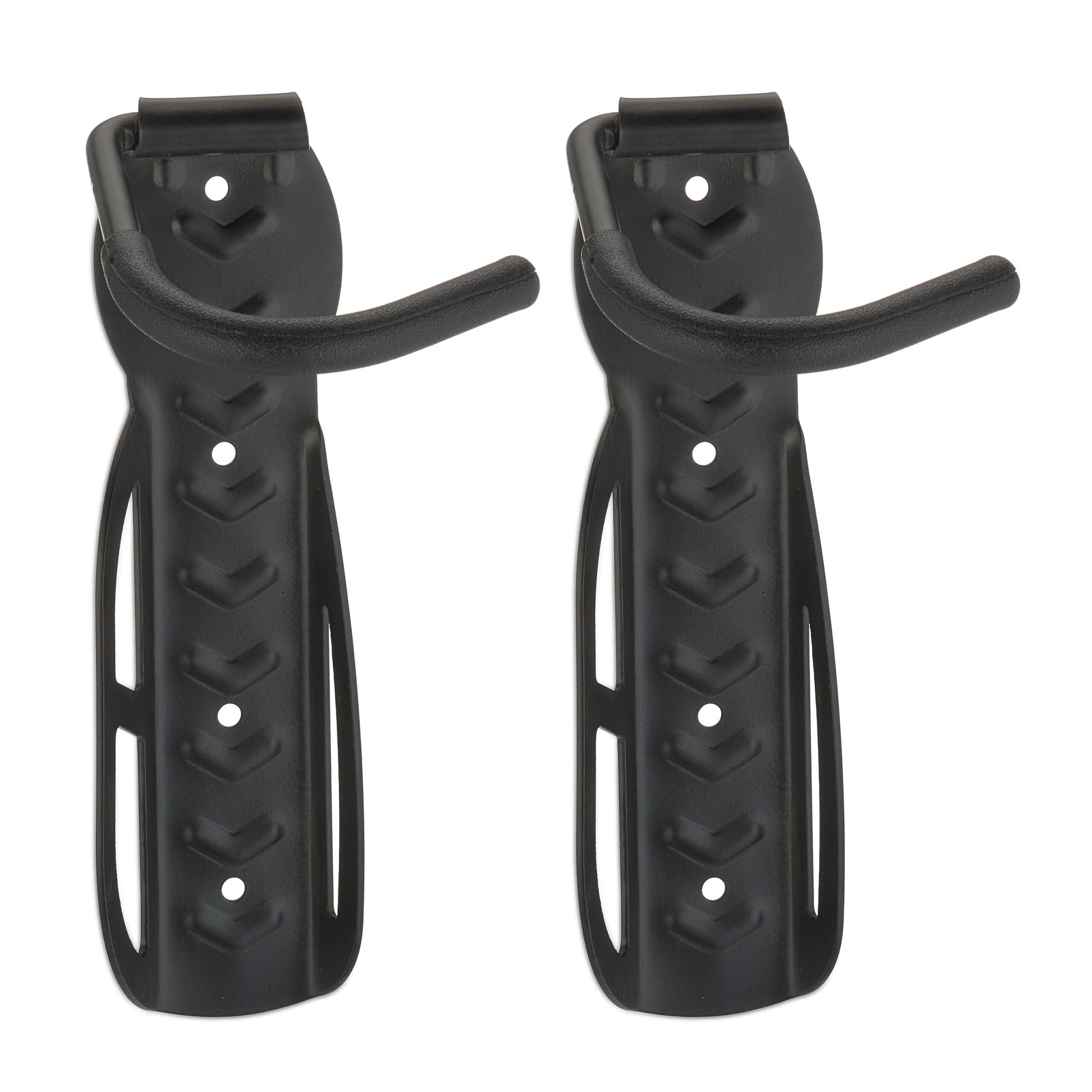 Fahrrad Wandhalter 2er-Set Schwarz