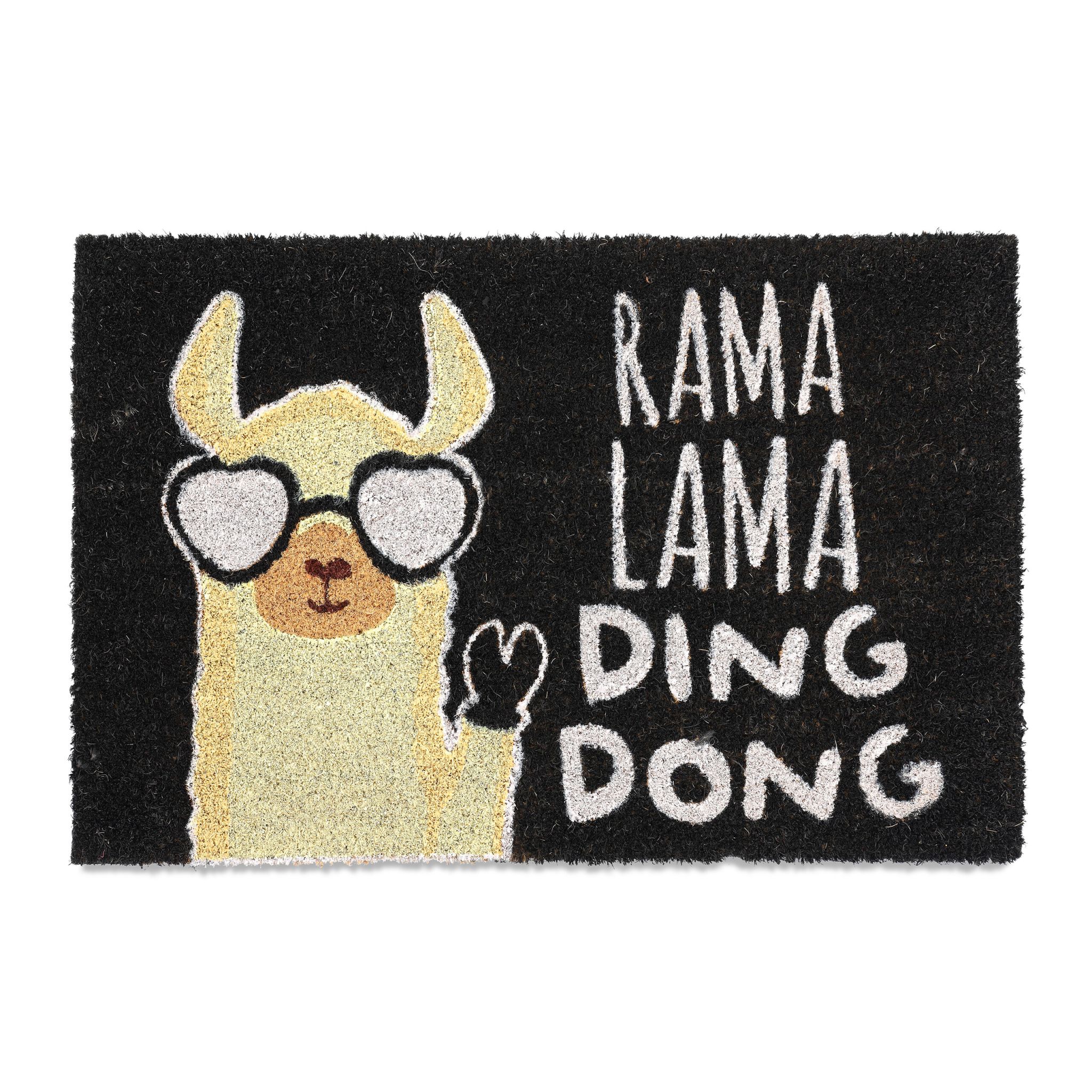 Fussmatte Lama Beige-Weiss-Schwarz