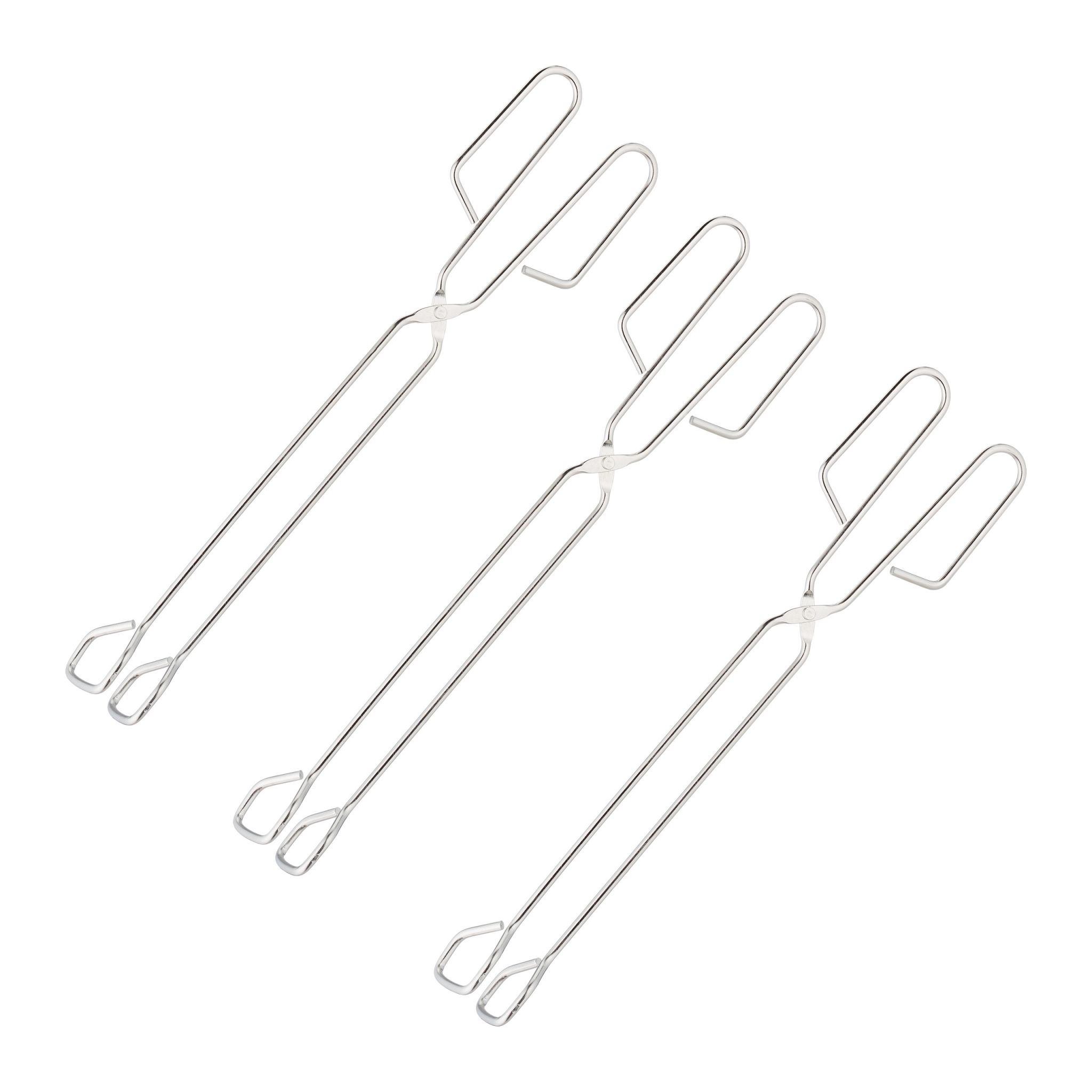 Edelstahl Grillzange 3er-Set Silber