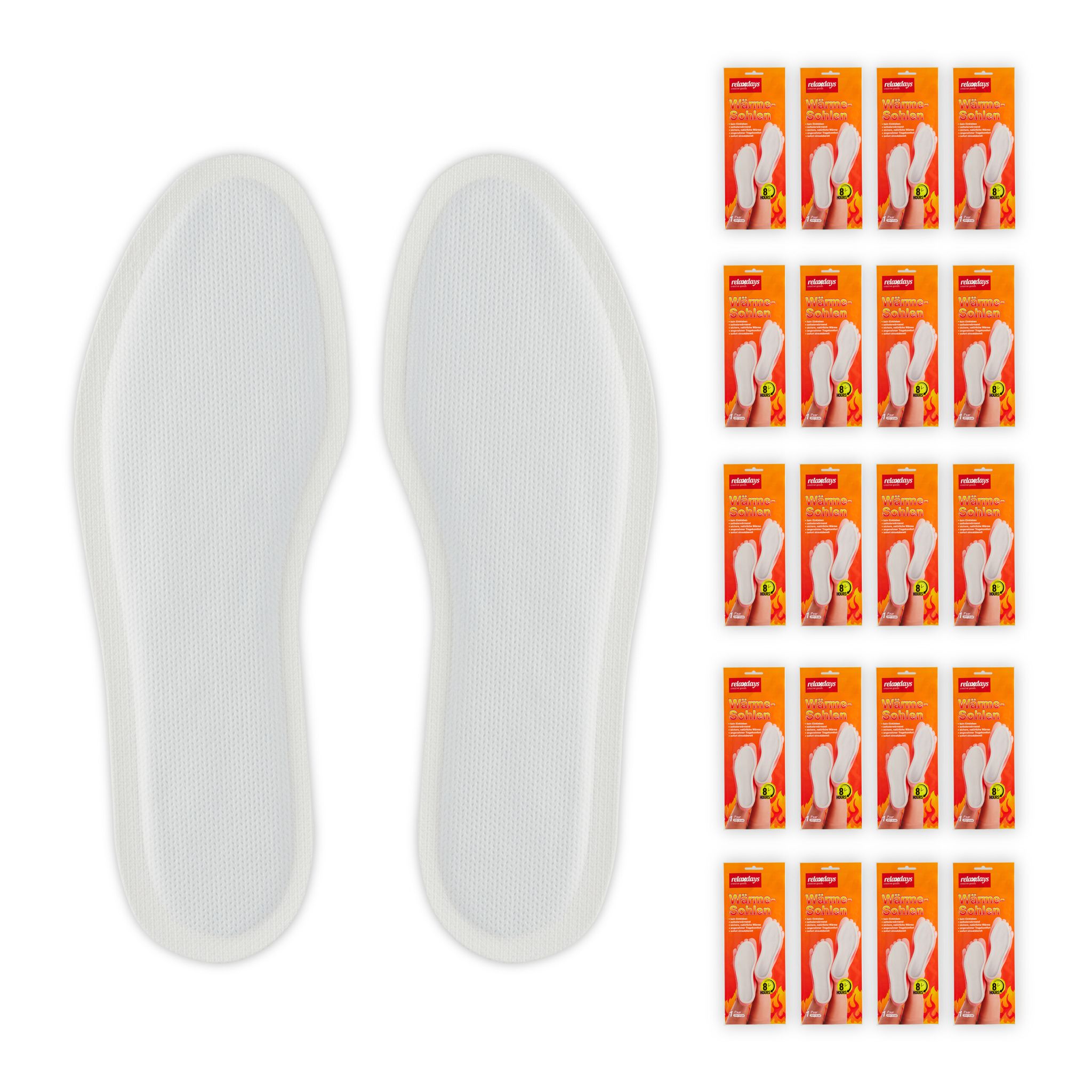 Sohlenwärmer 20 Paar Weiss