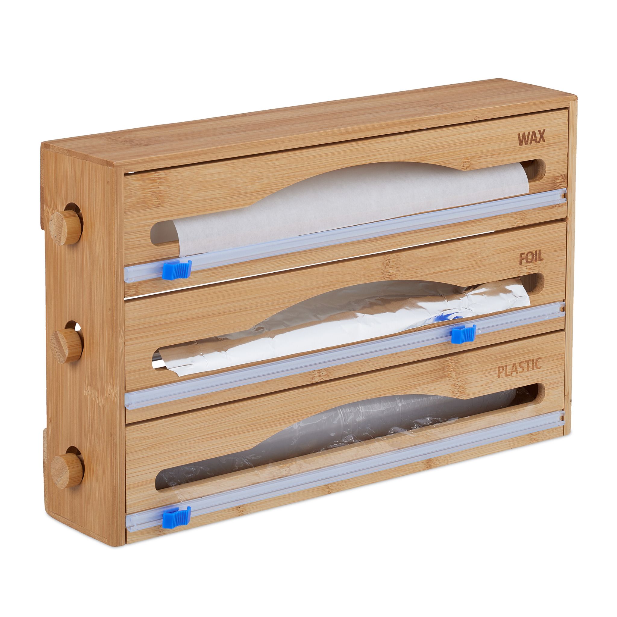 3 in 1 Folienspender Blau-Hellbraun