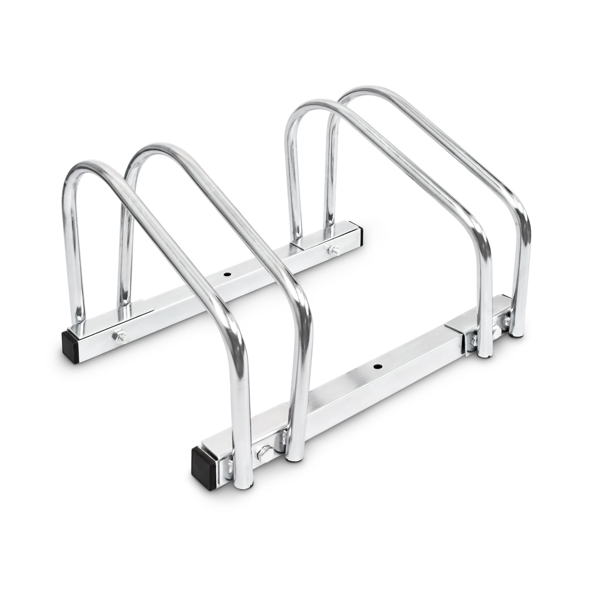 Fahrradständer 2x Boden & Wandmontage Silber