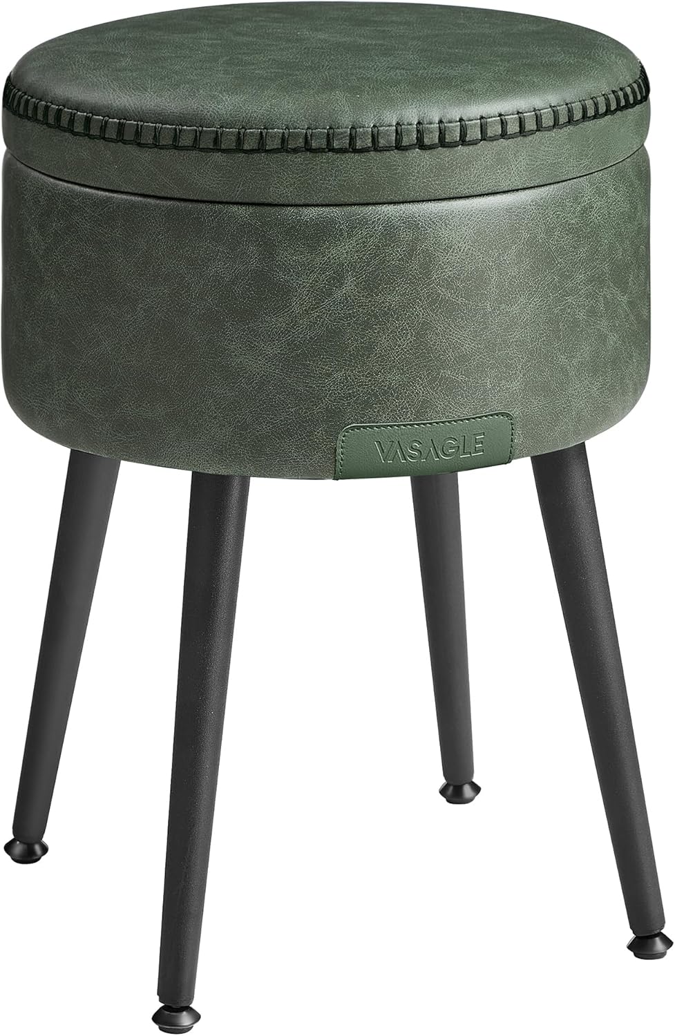 Sitzhocker mit Stauraum Kunstleder Waldgrün