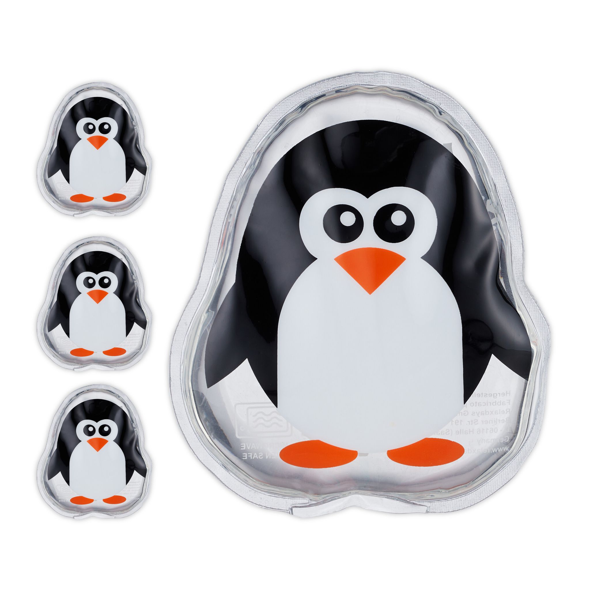 Kühlpads Kinder 4er-Set Weiss-Orange-Schwarz