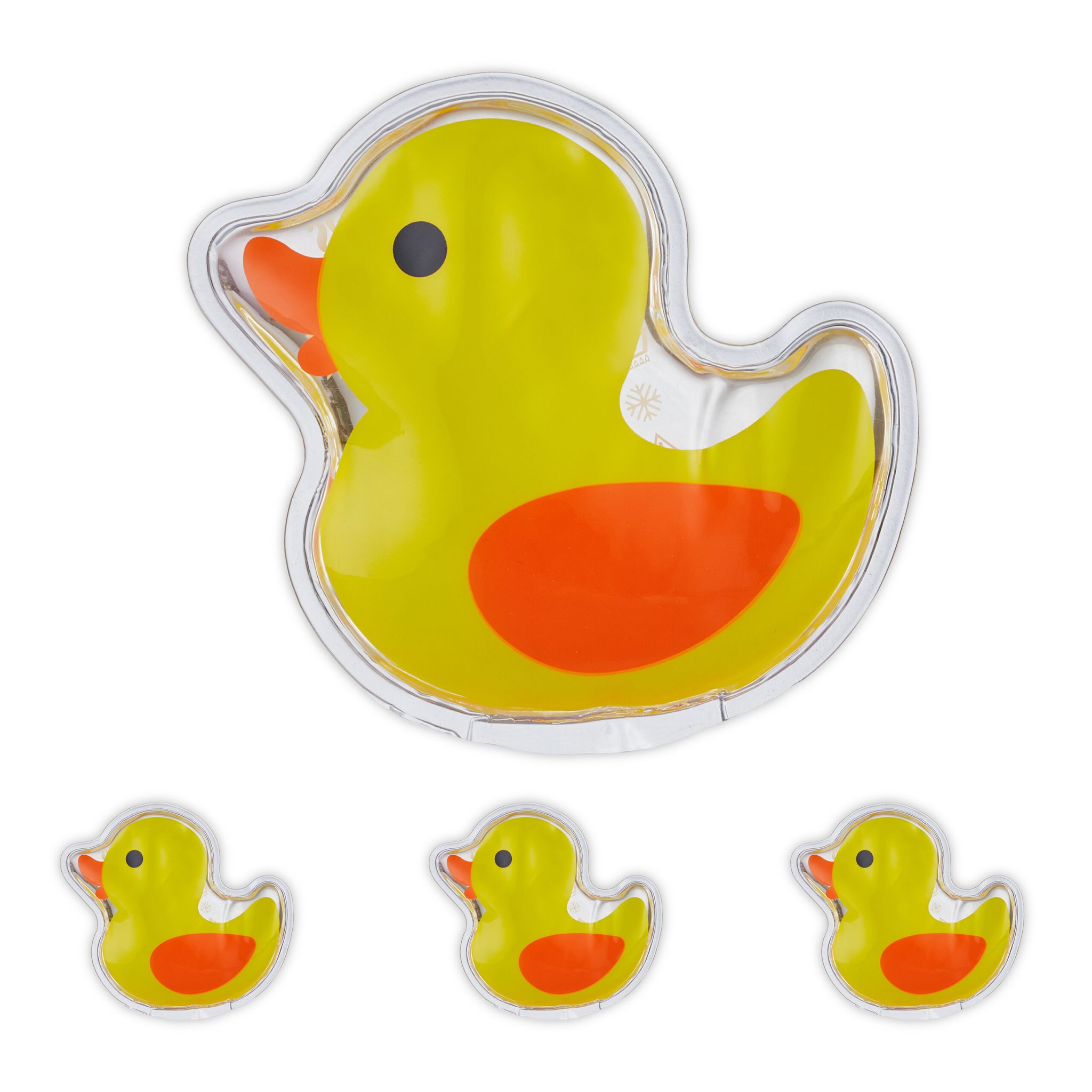 Kühlpads Kinder 4er-Set Gelb-Orange-Schwarz