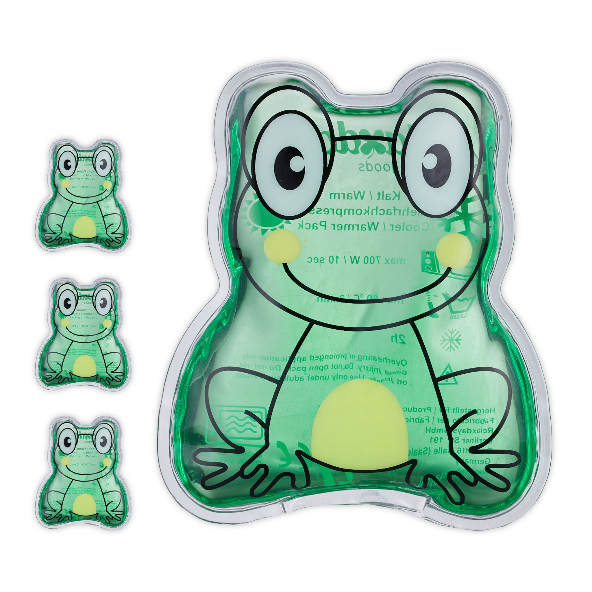 Kühlpads Kinder 4er-Set Weiss-Grün-Schwarz