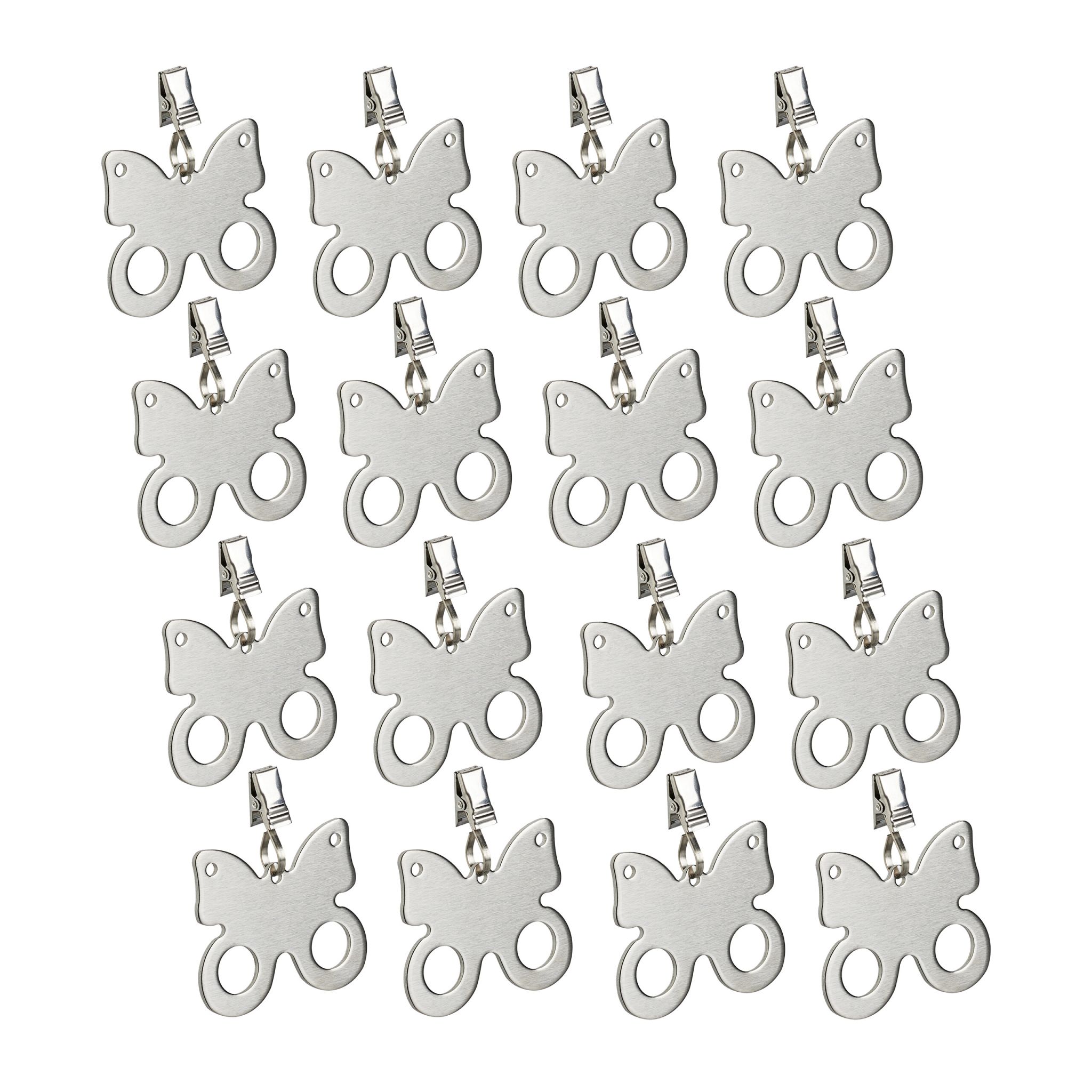 Tischdeckenbeschwerer Schmetterling 16er-Set Silber