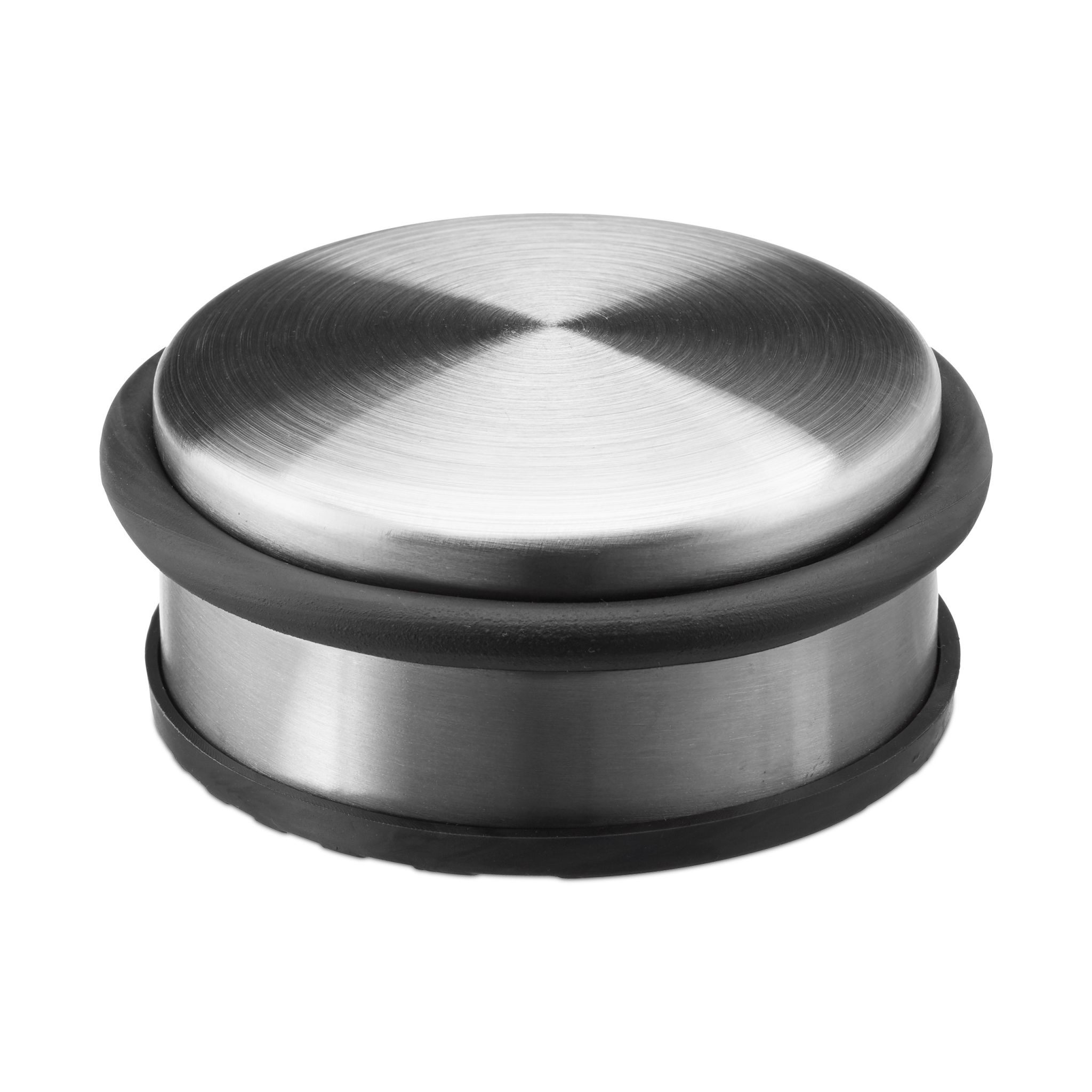 Türstopper Edelstahl Boden Schwarz-Silber
