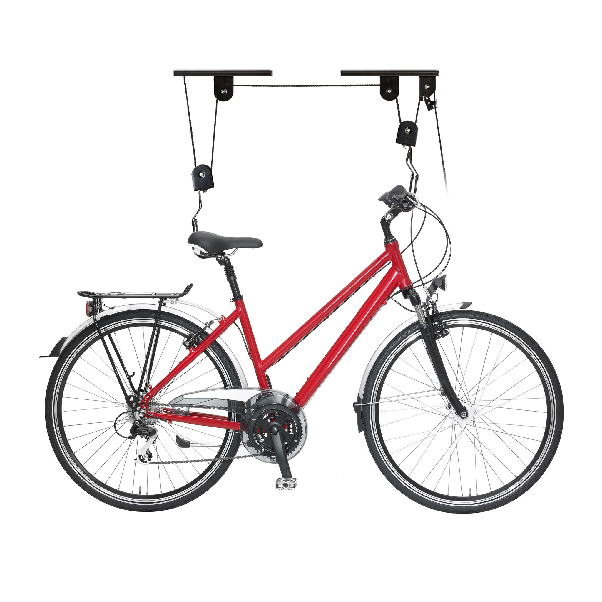 Fahrradlift für die Decke Schwarz