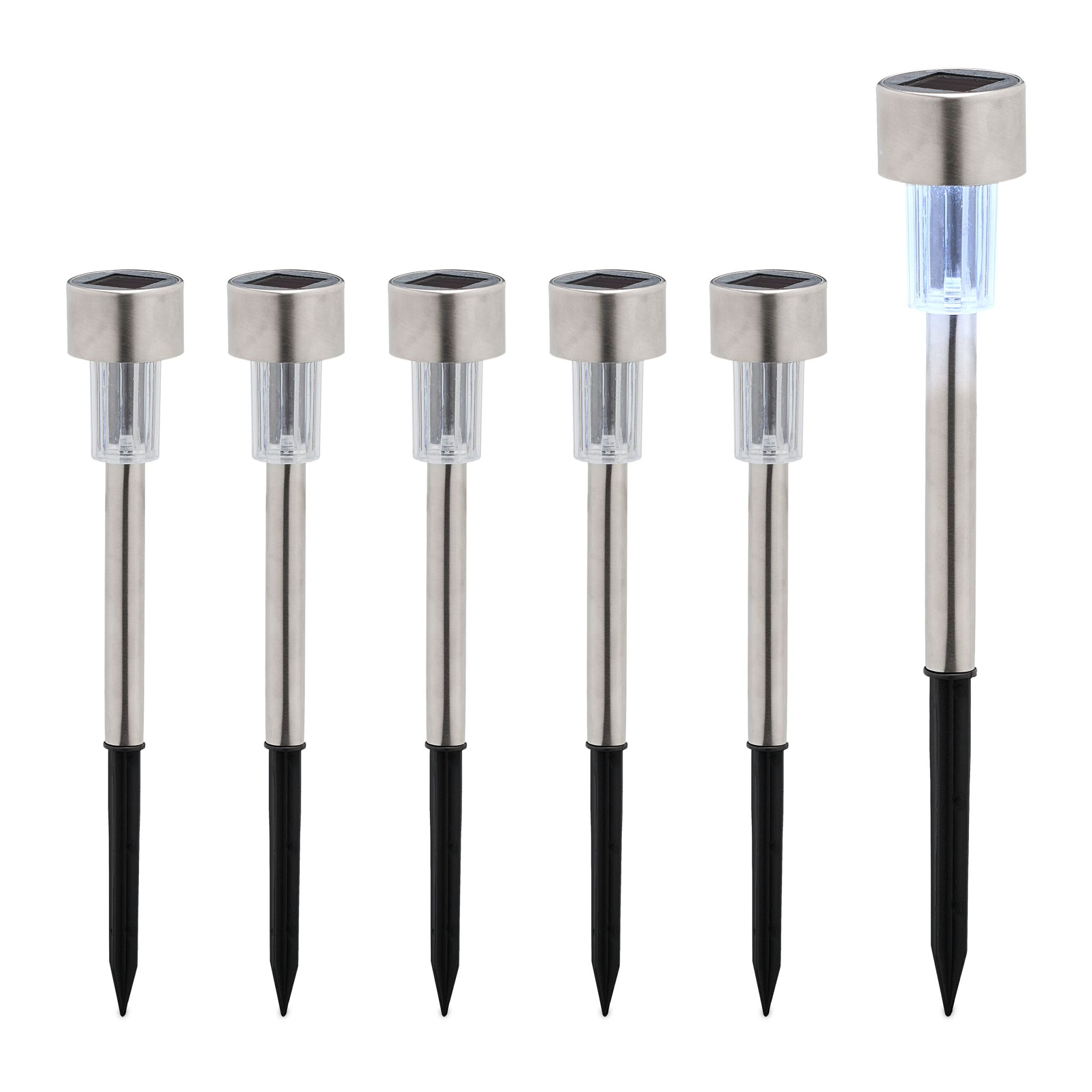 Solarlampenset Schwarz-Silber-Transparent