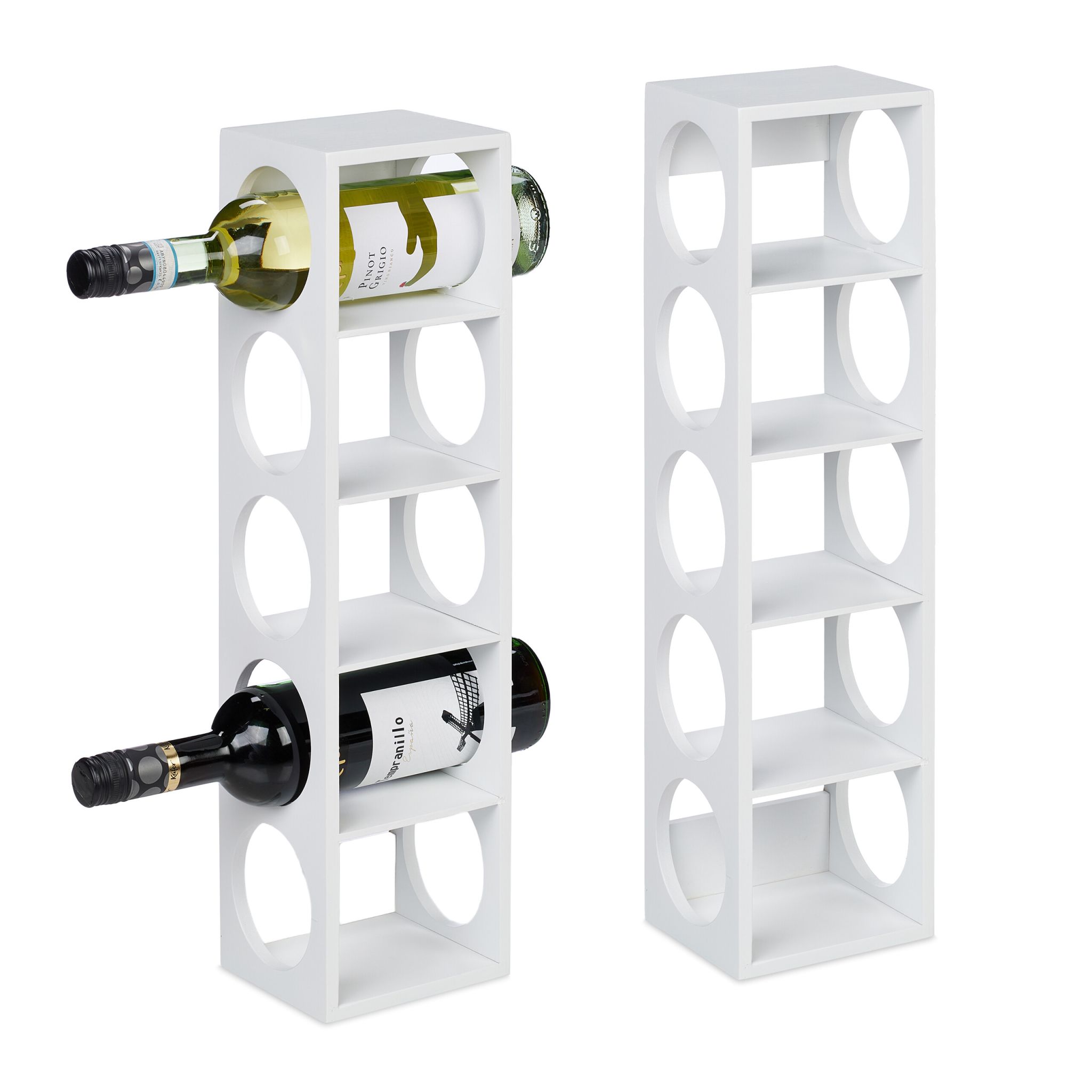 Weinregal 2er-Set Weiss