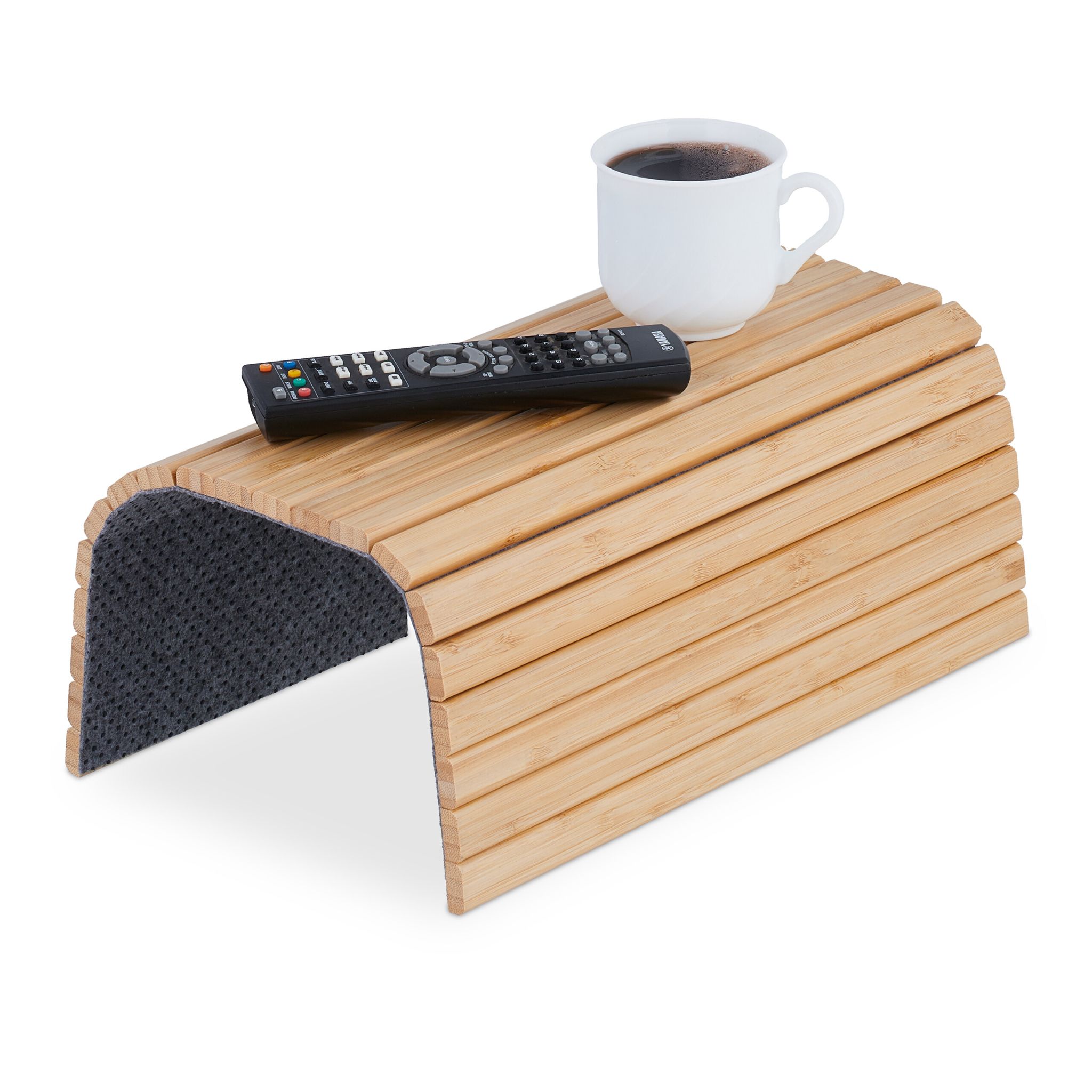 Sofatablett Bambus Hellbraun-Grau