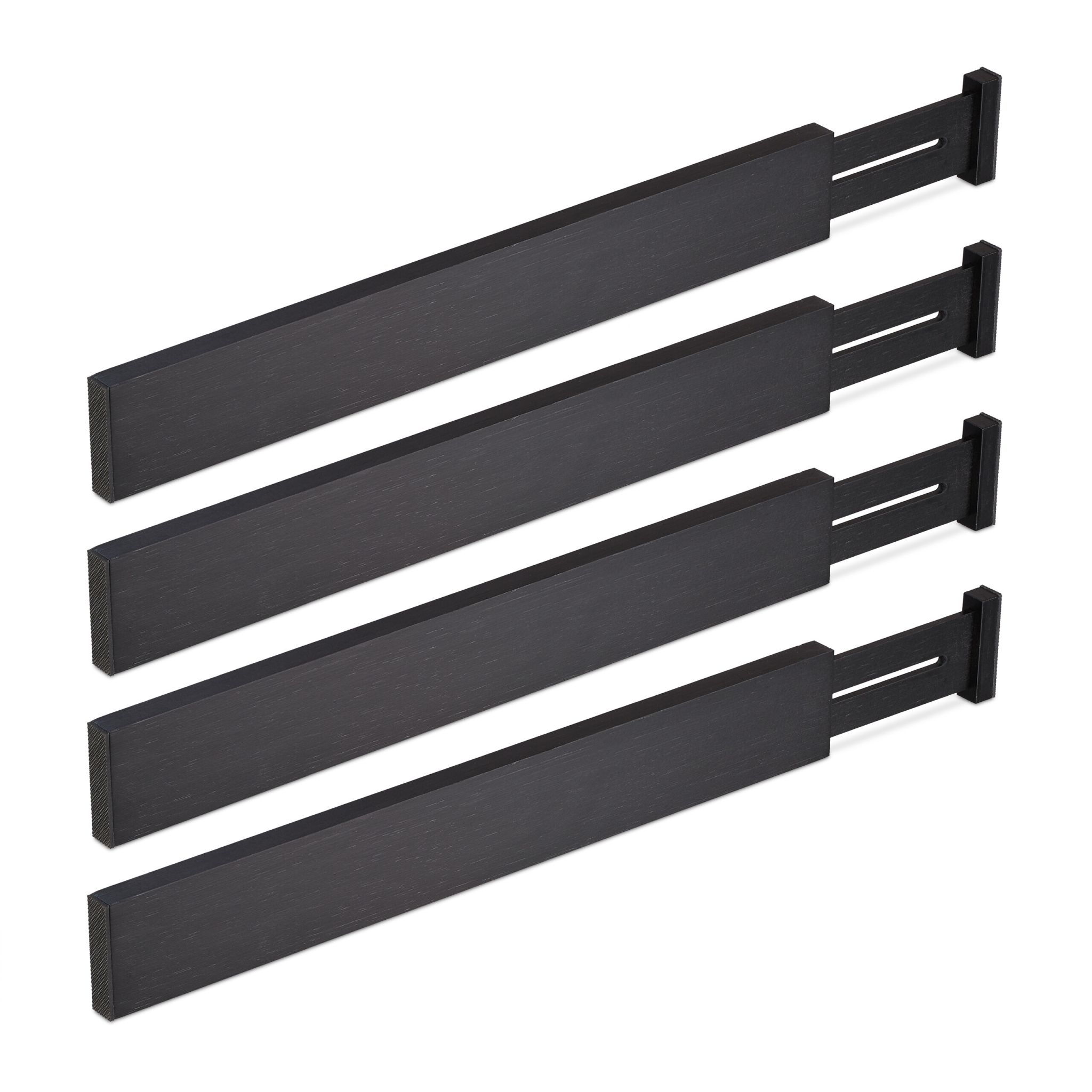 Schubladentrenner 4er-Set  Schwarz