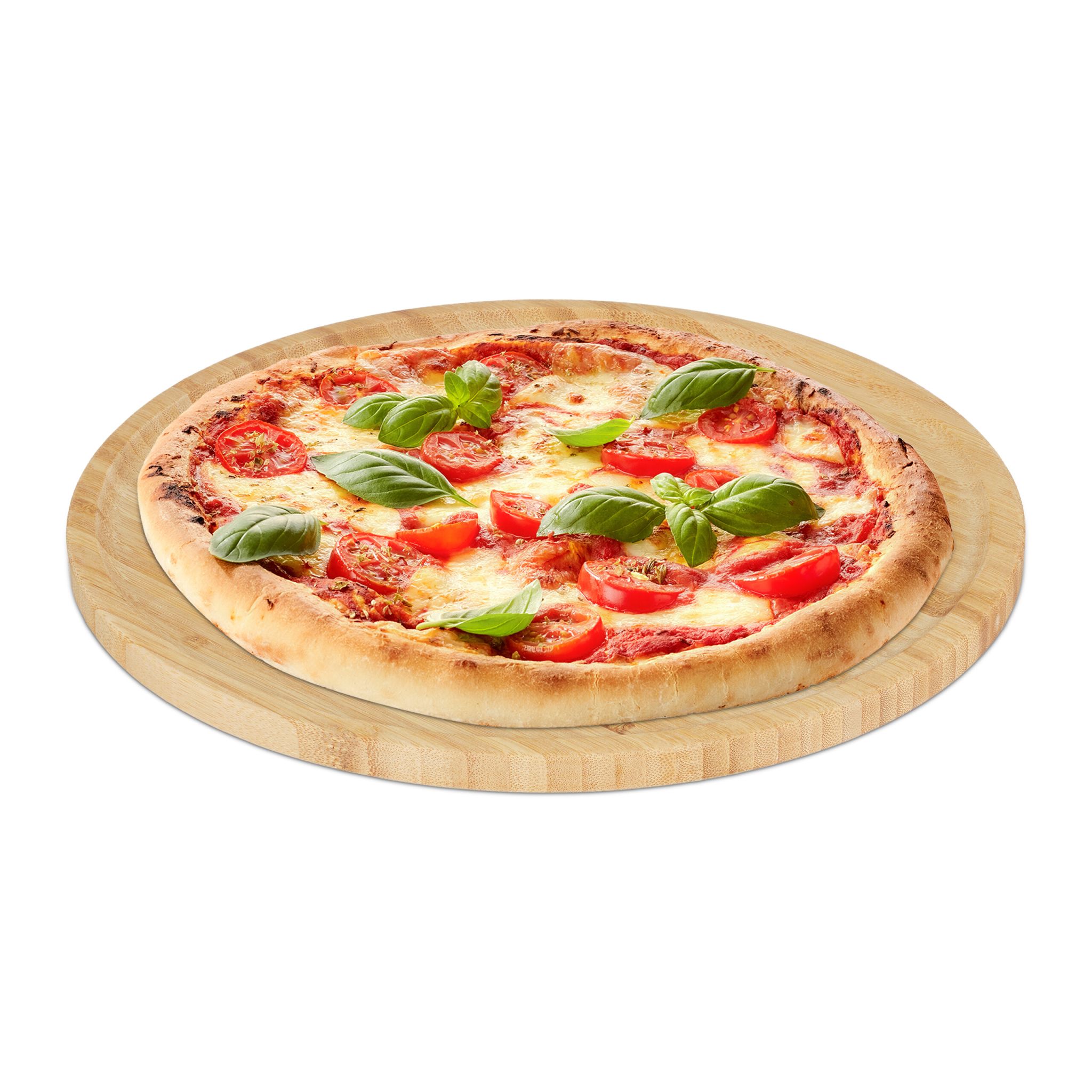 Bambus Pizzateller 32cm Hellbraun