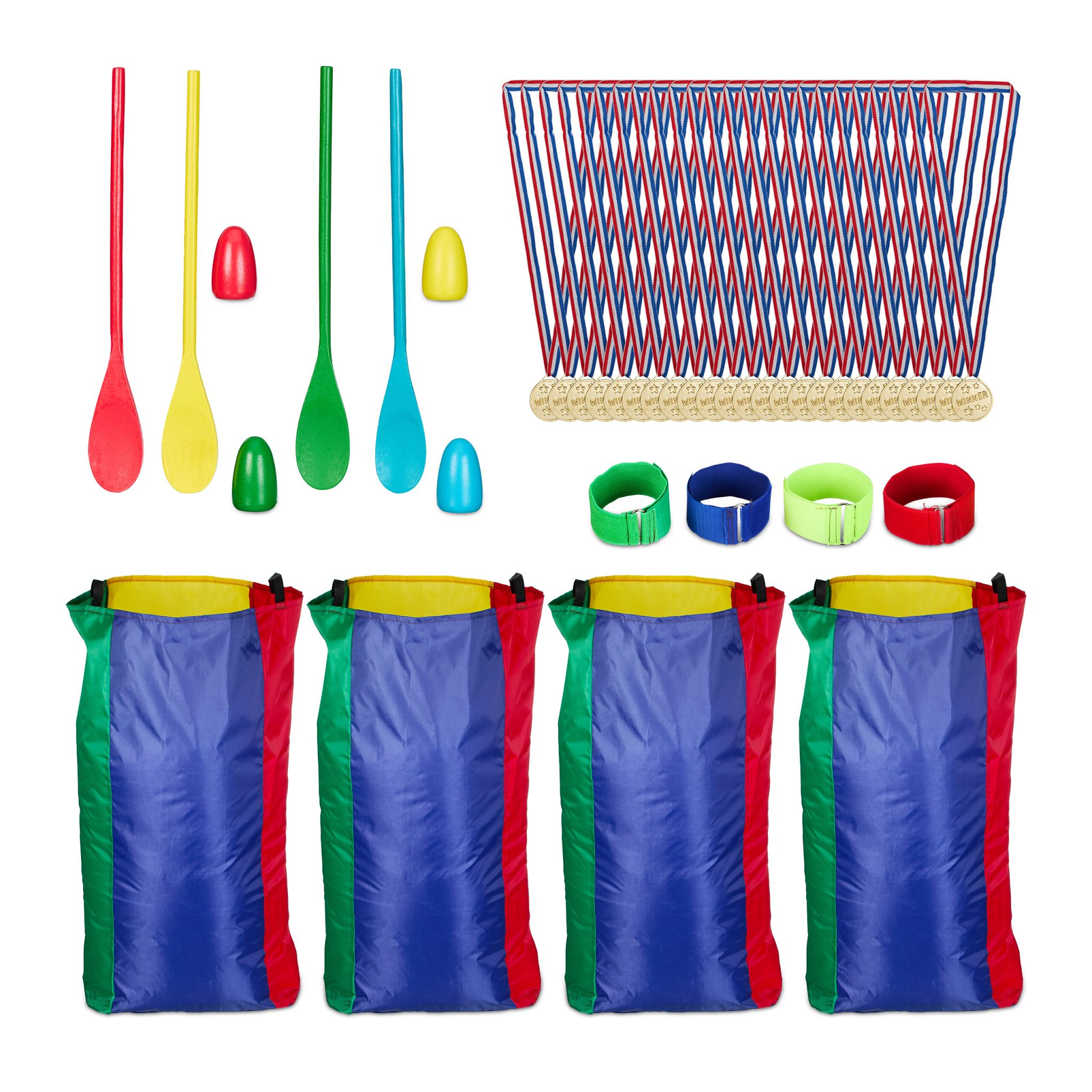 Outdoor Spiele für Kinder Set Blau-Grün-Rot