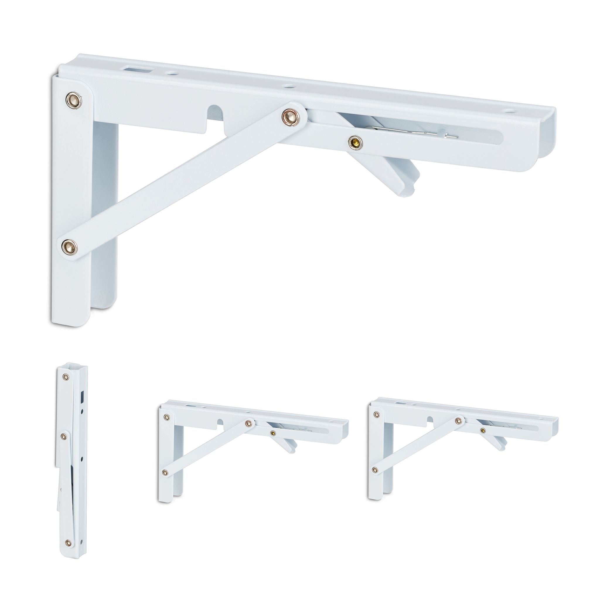 Klappbare Regalträger 4er-Set Weiss