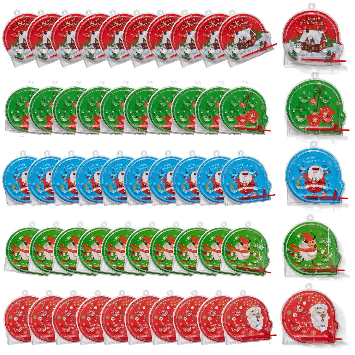 Geduldspiel Pinball Game Weihnachten 50 Stück