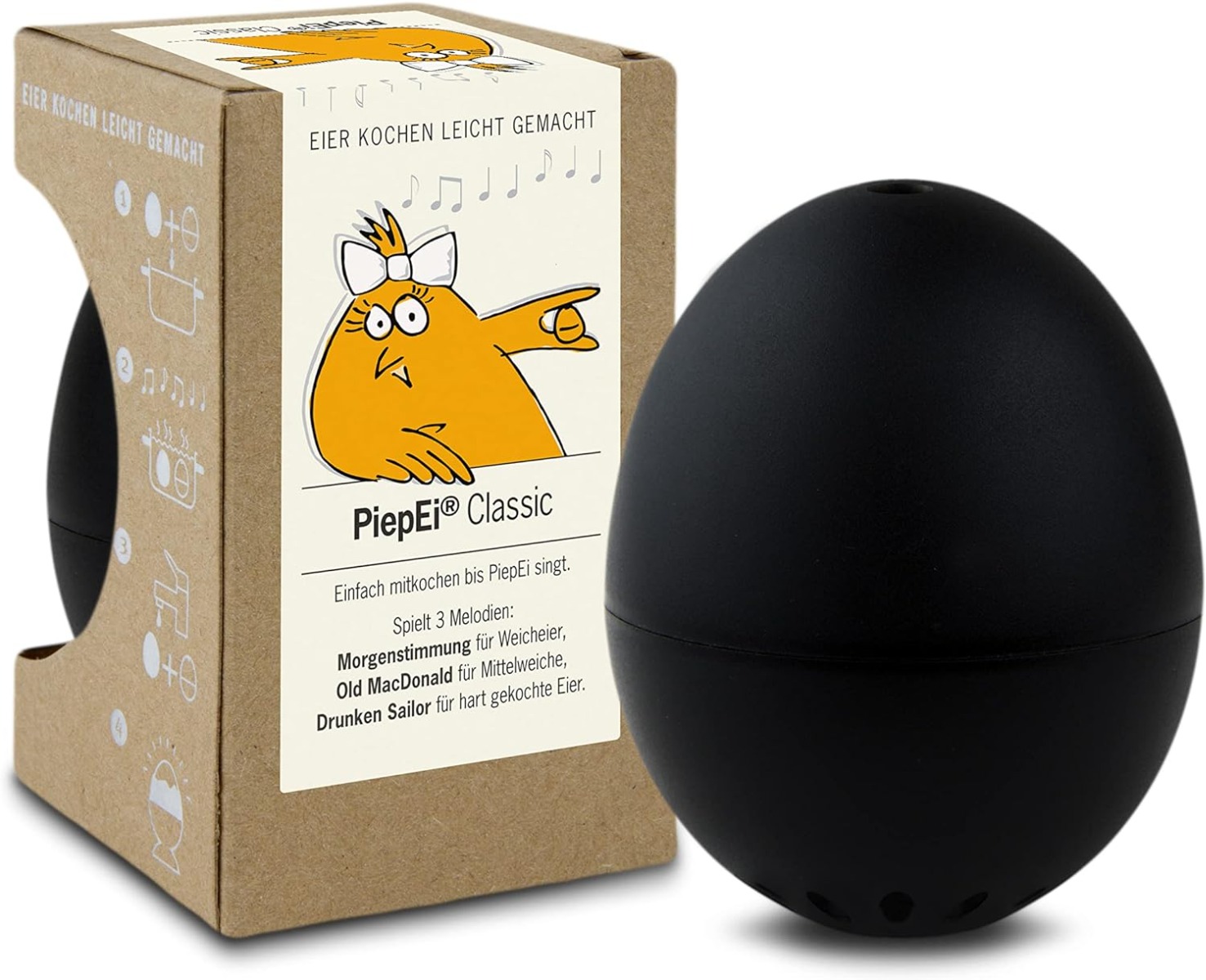 Singende Eieruhr Classic schwarz