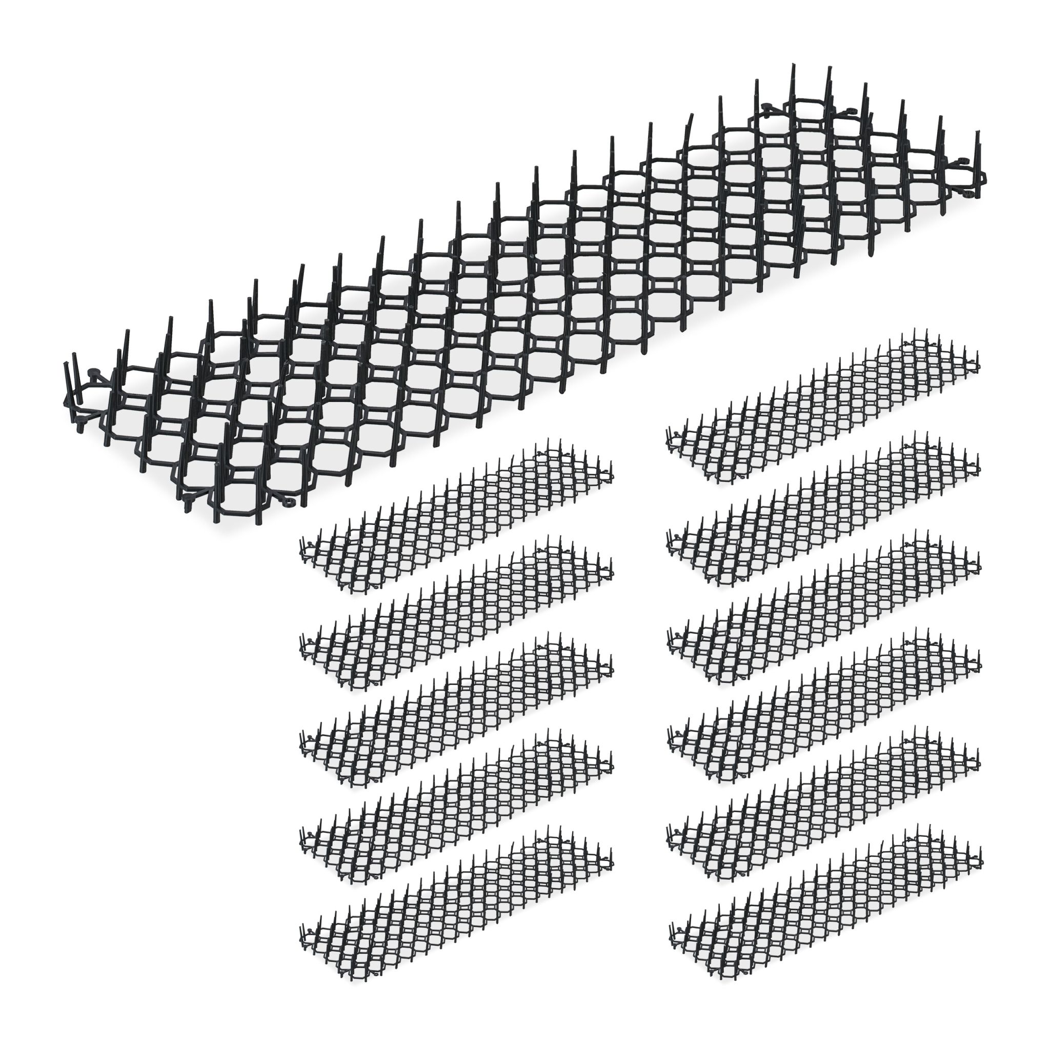 Dornengitter 12er-Set Schwarz