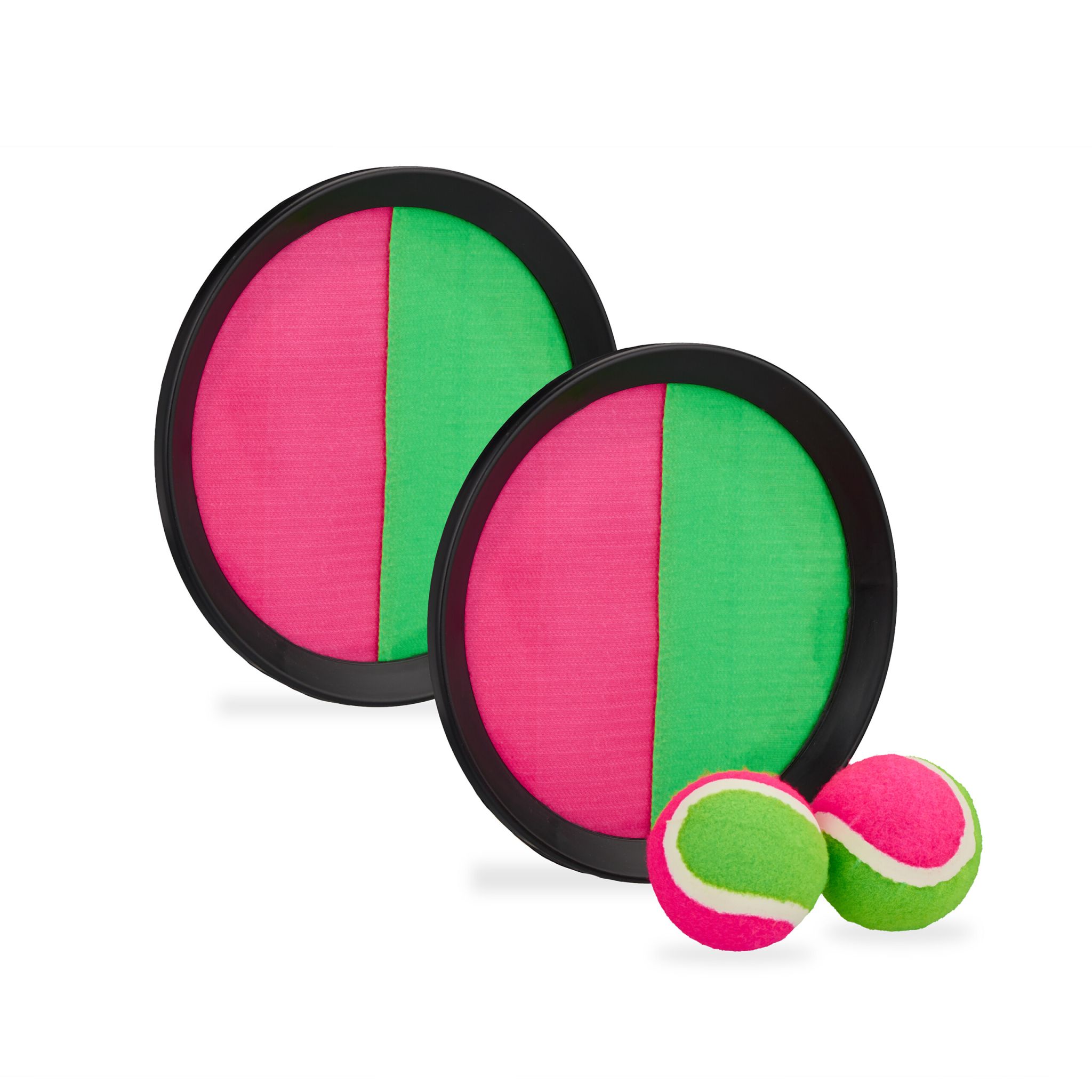 Klettballspiel Set Grün-Pink-Schwarz