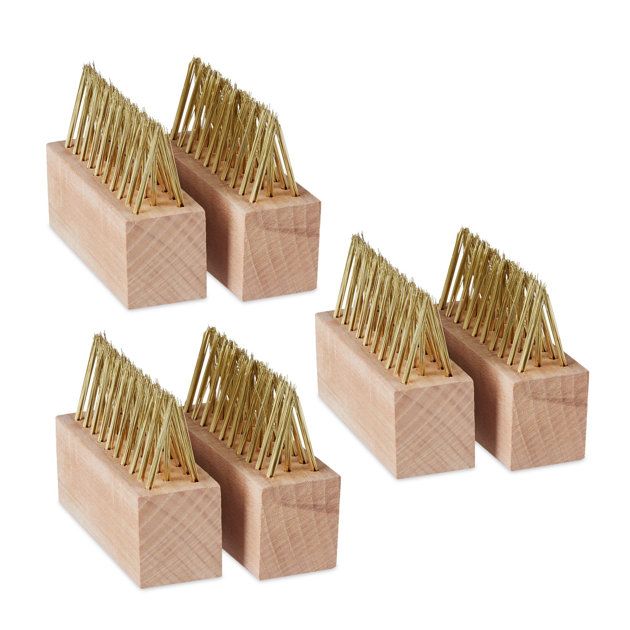 Fugenbürste Unkraut 6er-Set Gold-Hellbraun