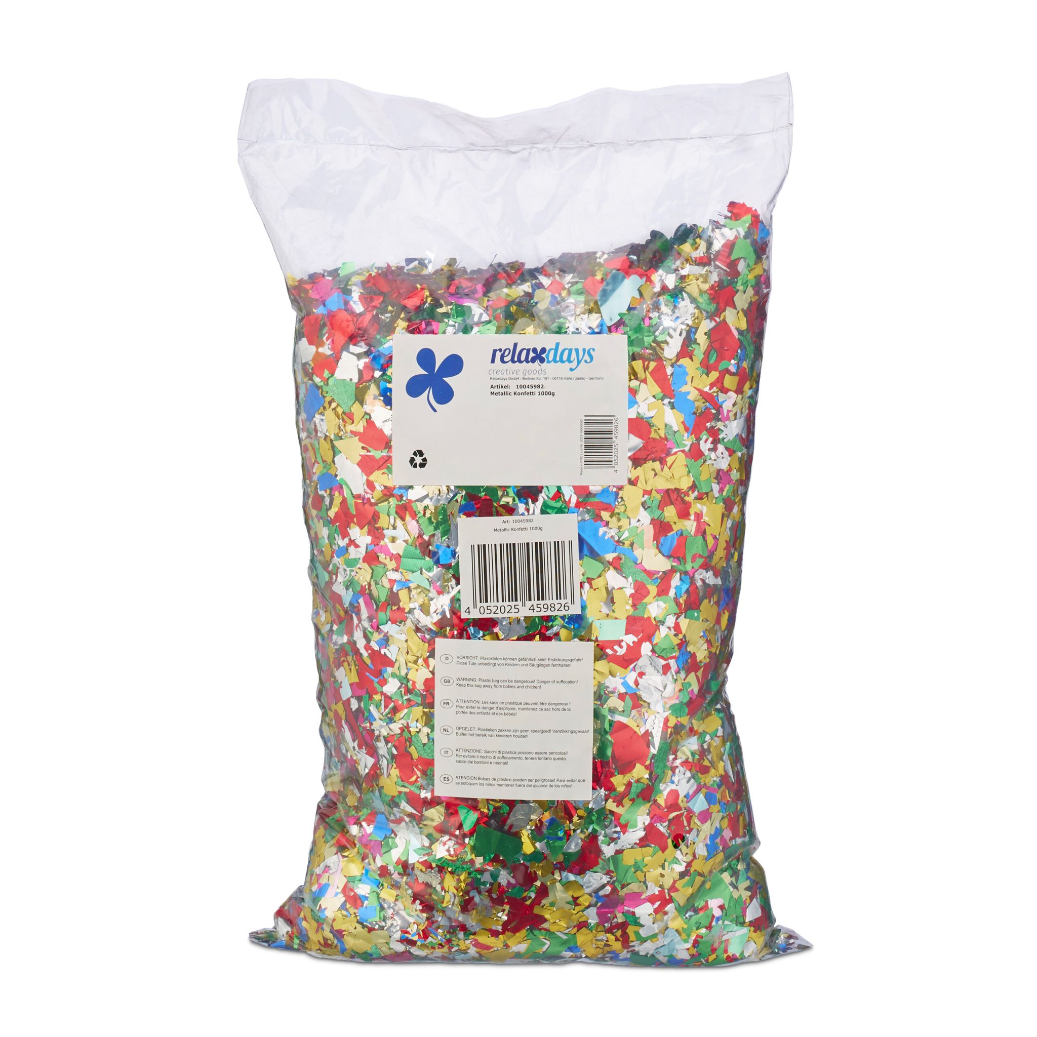 Konfetti Glitzer 1kg Blau-Grün-Rot