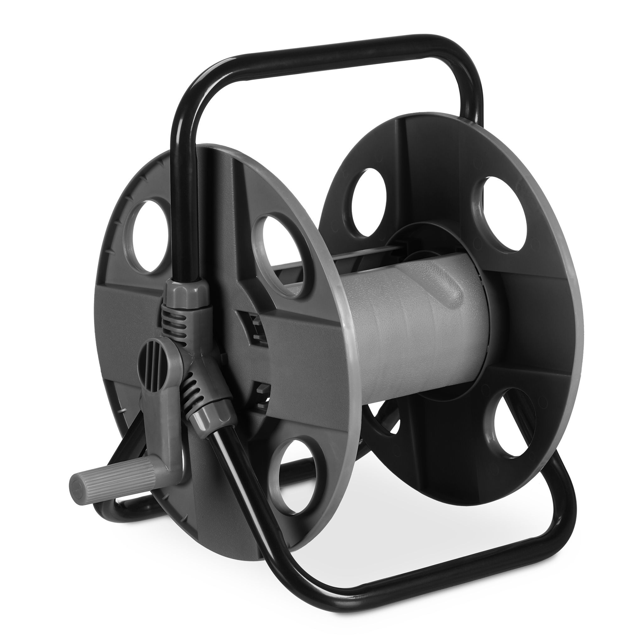 Schlauchtrommel 30 Meter 1/2 Schlauch Schwarz-Grau