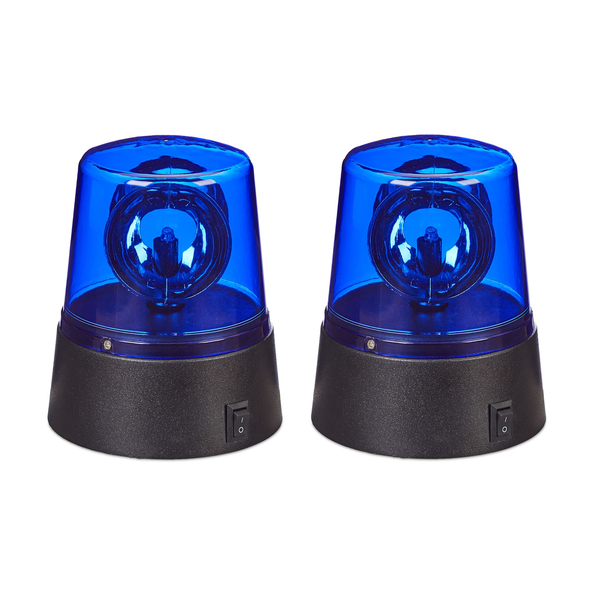 LED Blaulicht 2er-Set Blau-Schwarz