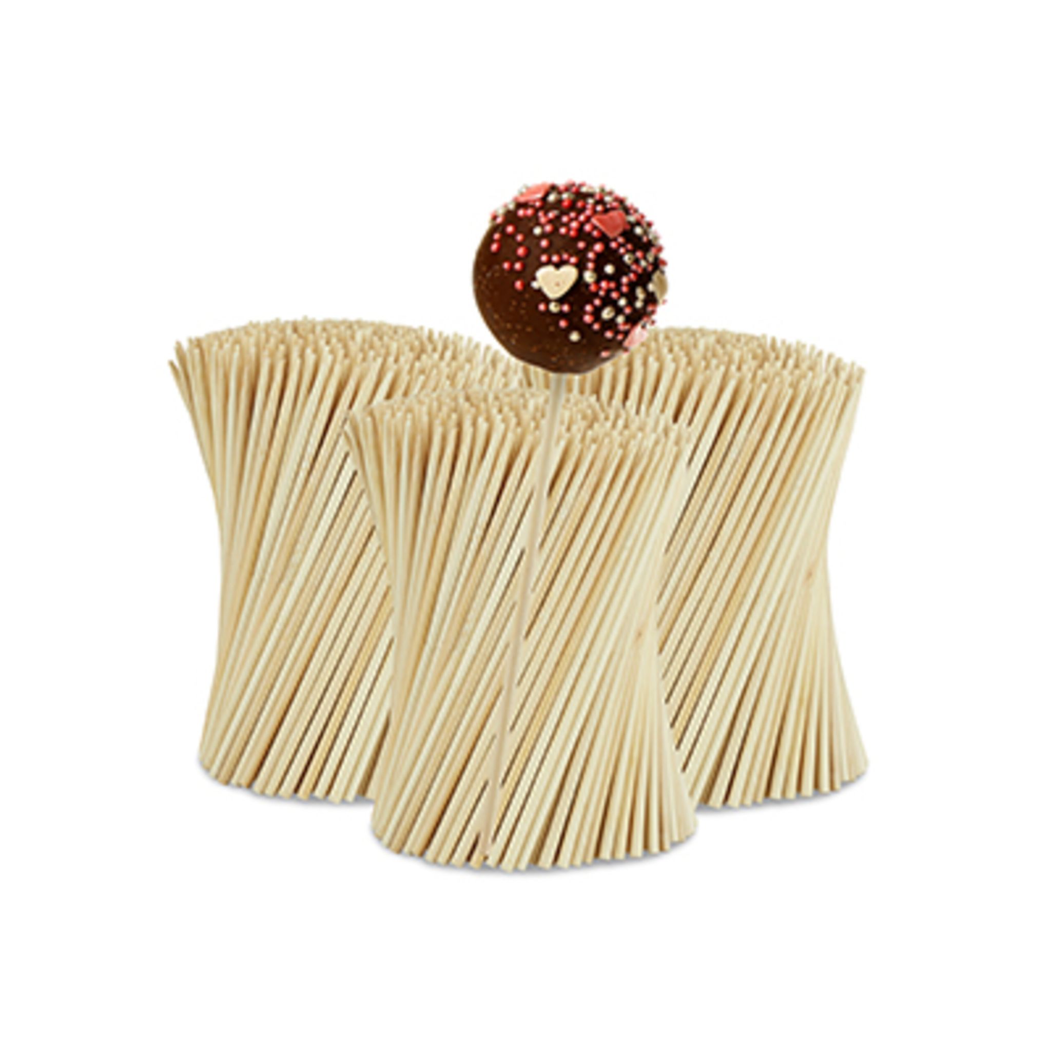 Cake Pop Stiele Bambus 1000er-Set Hellbraun