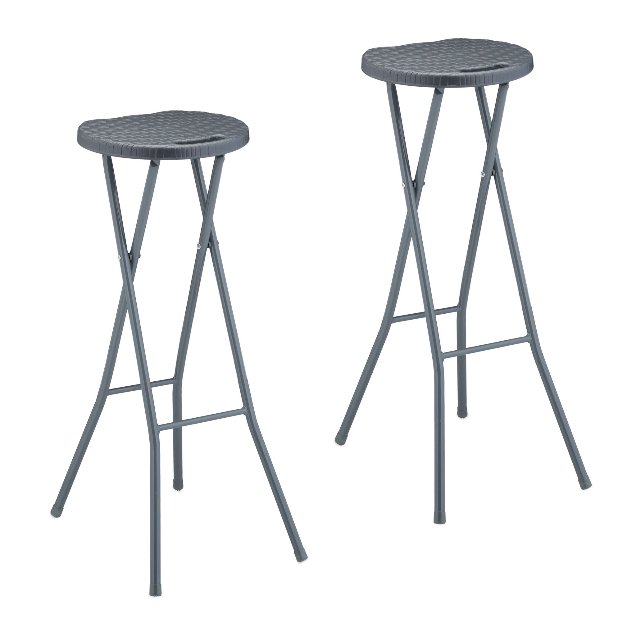 Barhocker 2er-Set Grau