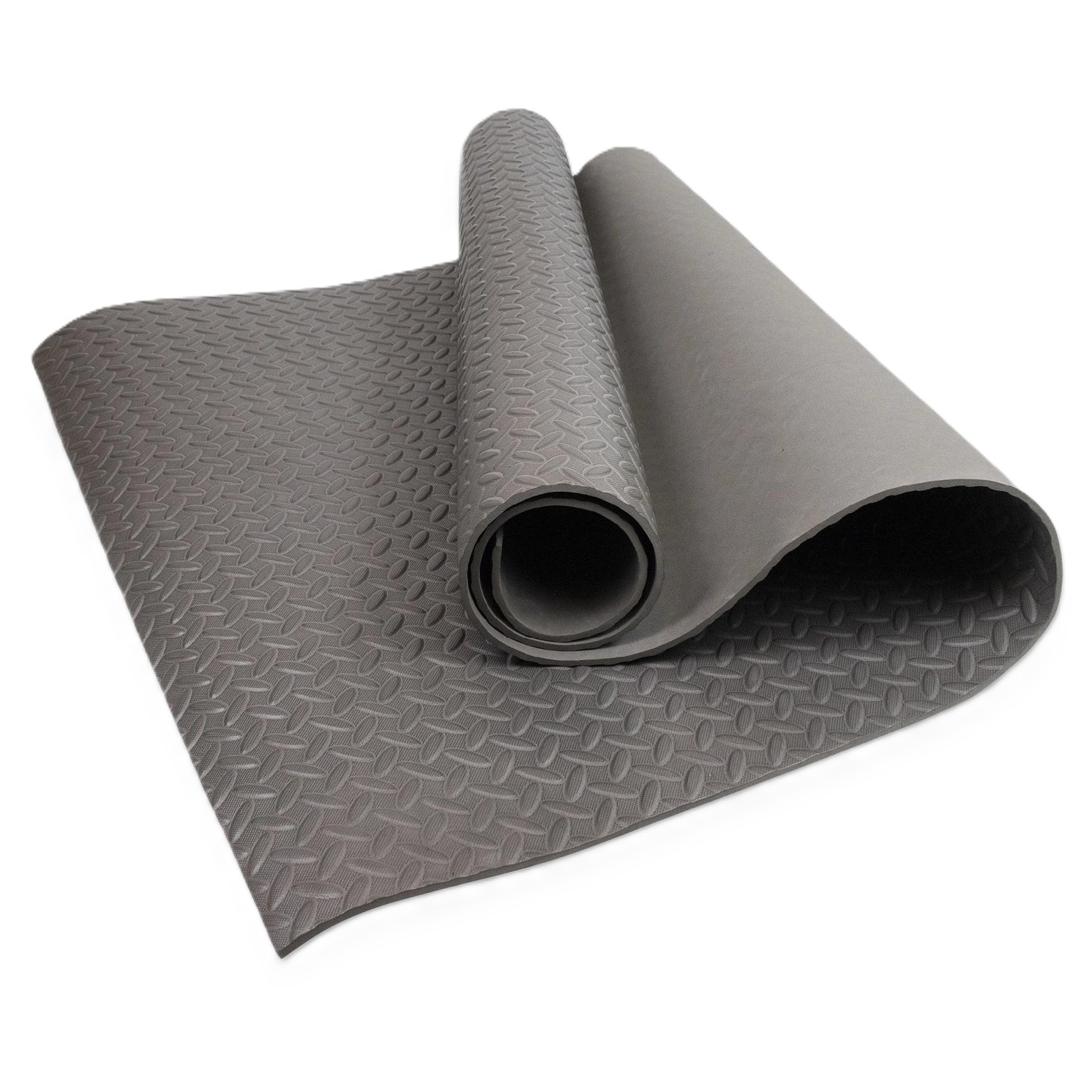 Antirutsch Fitnessmatte Gummischaum Grau