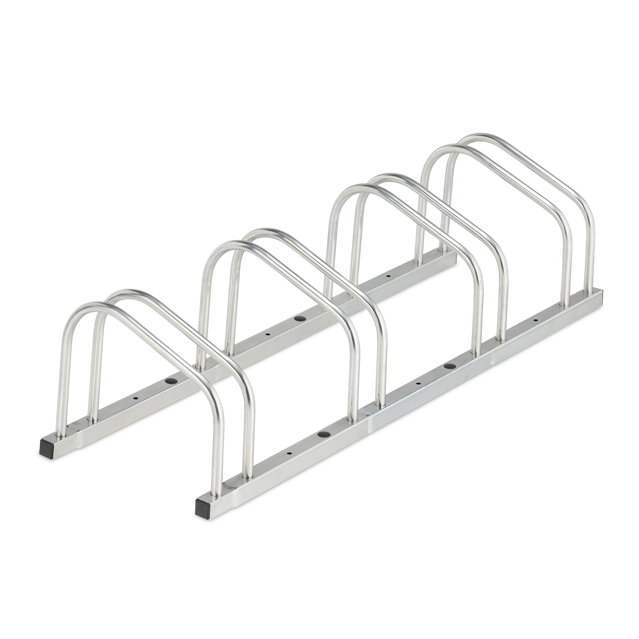 Fahrradständer für 4 Fahrräder Silber