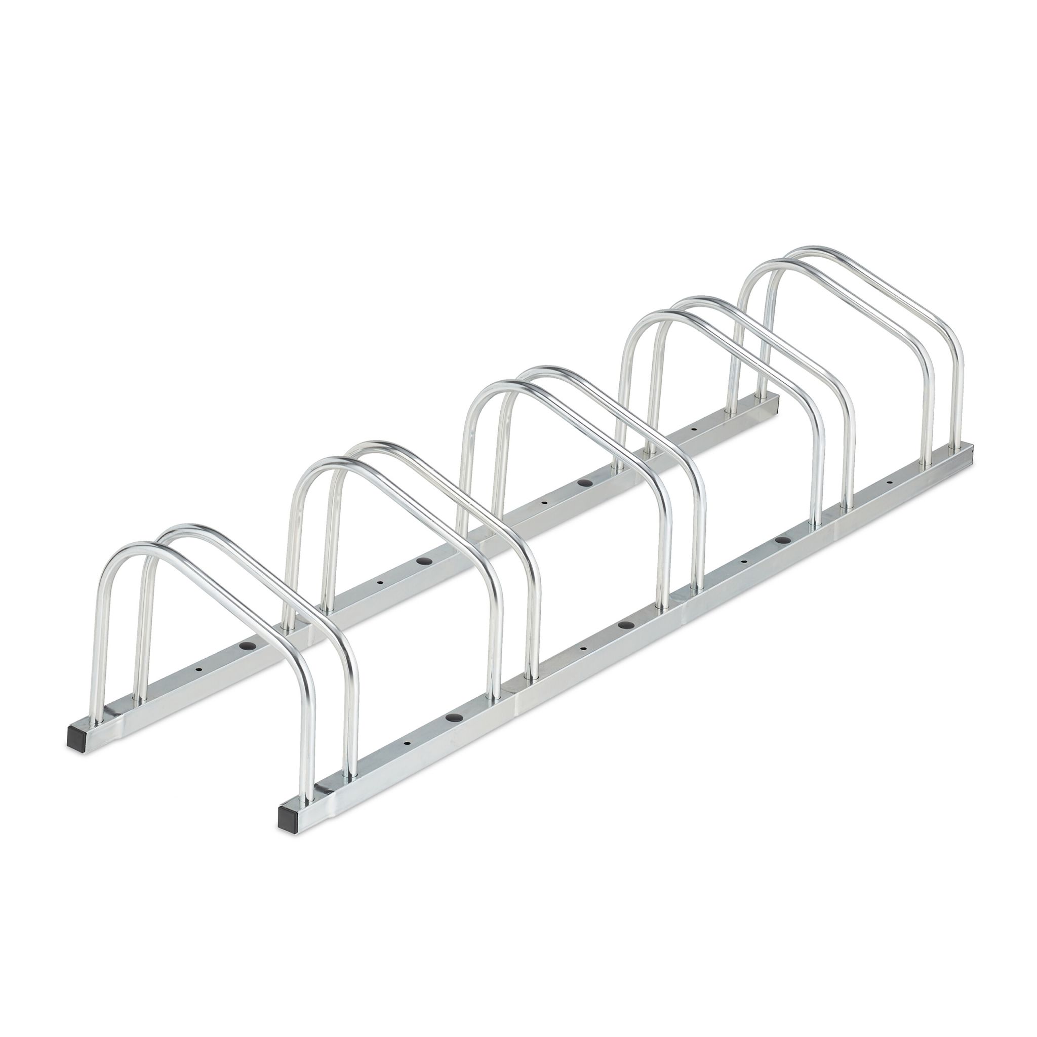 Fahrradständer für 5 Fahrräder Silber