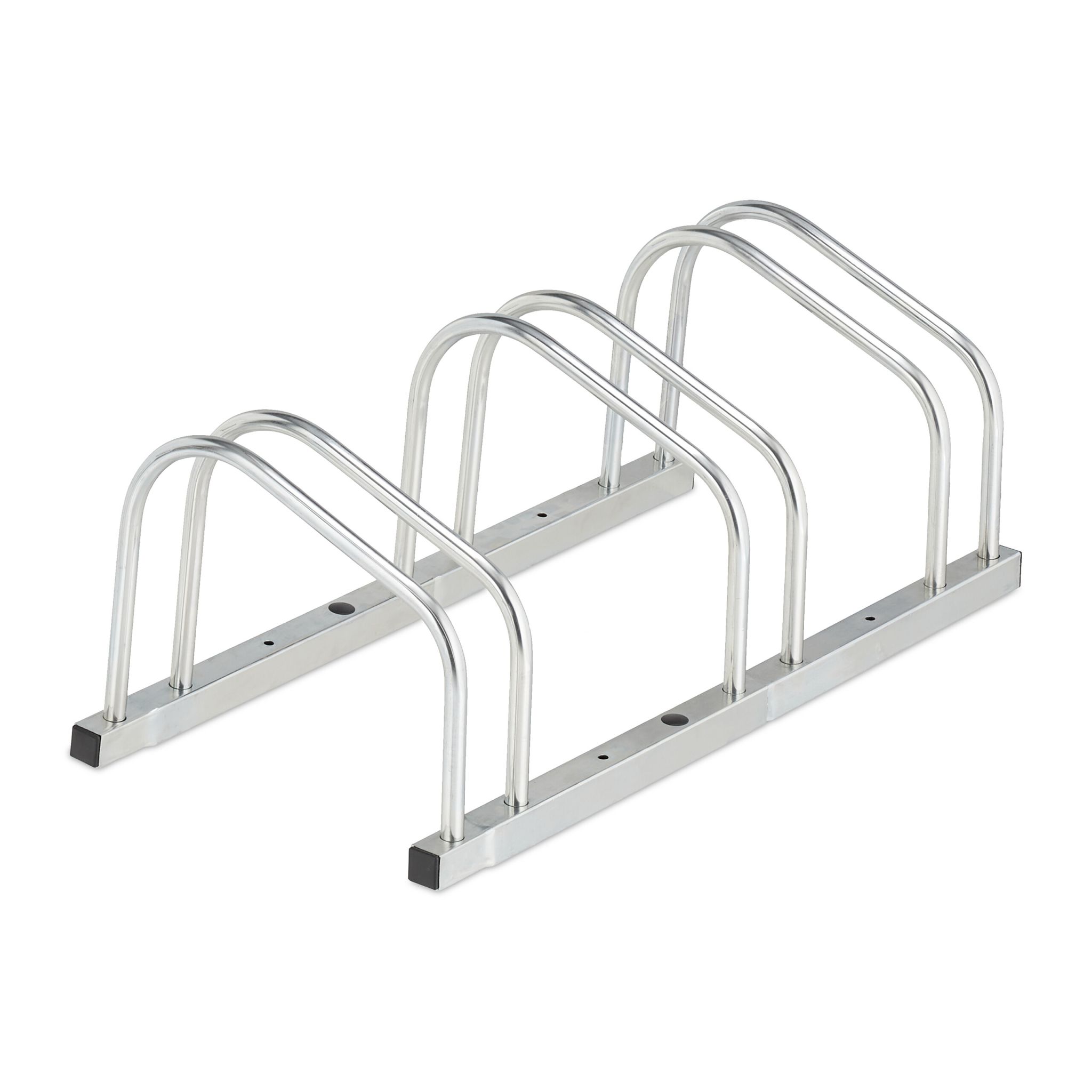 Fahrradständer für 3 Fahrräder Silber