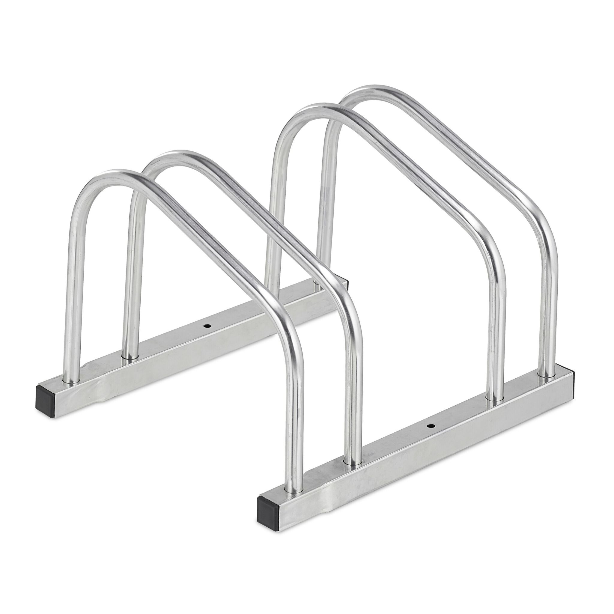 Fahrradständer für 2 Fahrräder Silber