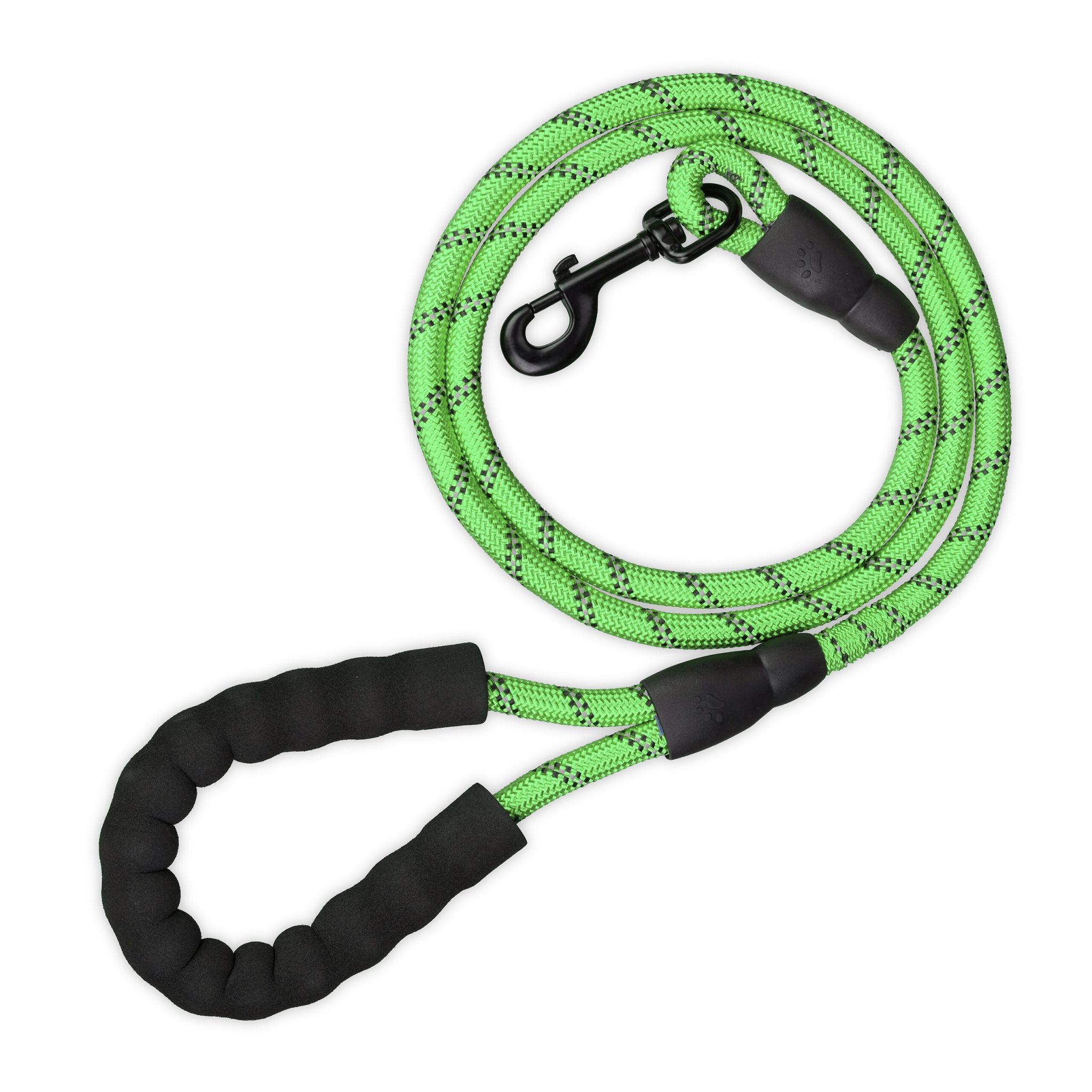 Gepolsterte Hundeleine grün 150cm Grün-Schwarz-Grau