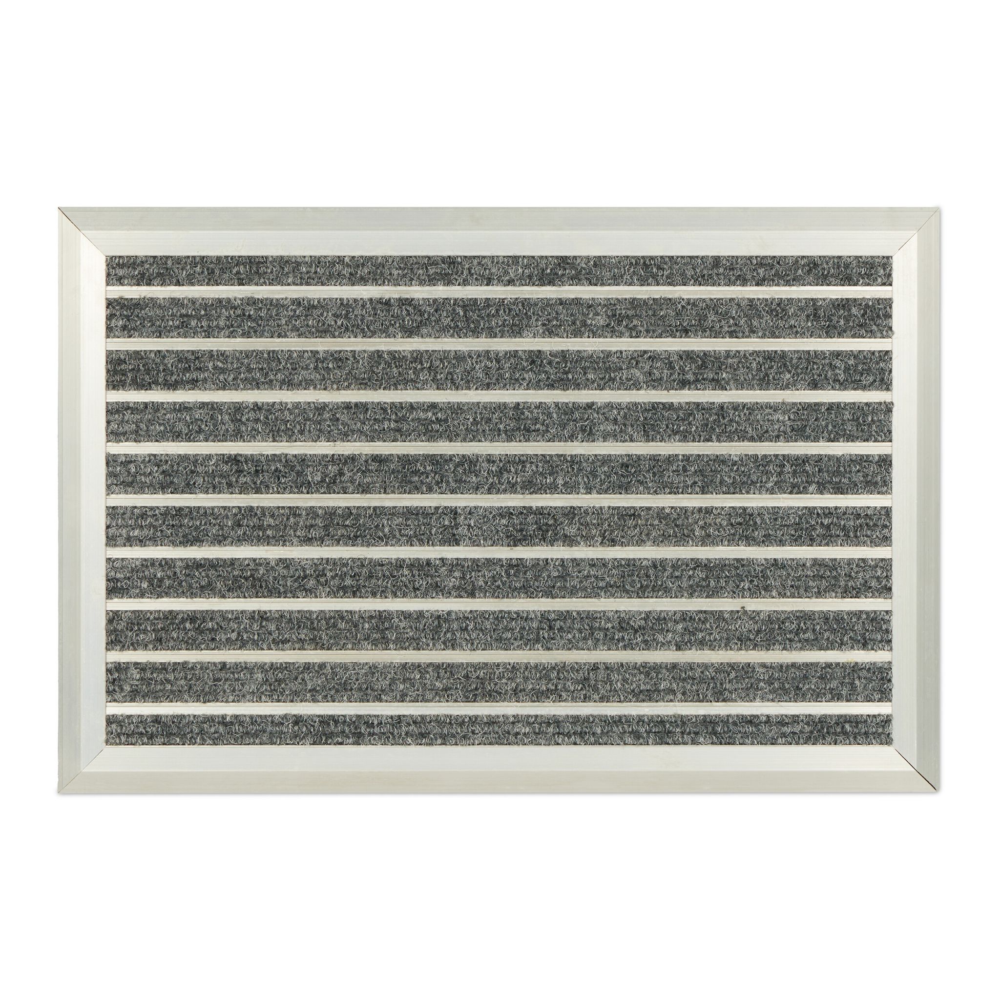 Fussmatte Aluminium Silber-Grau