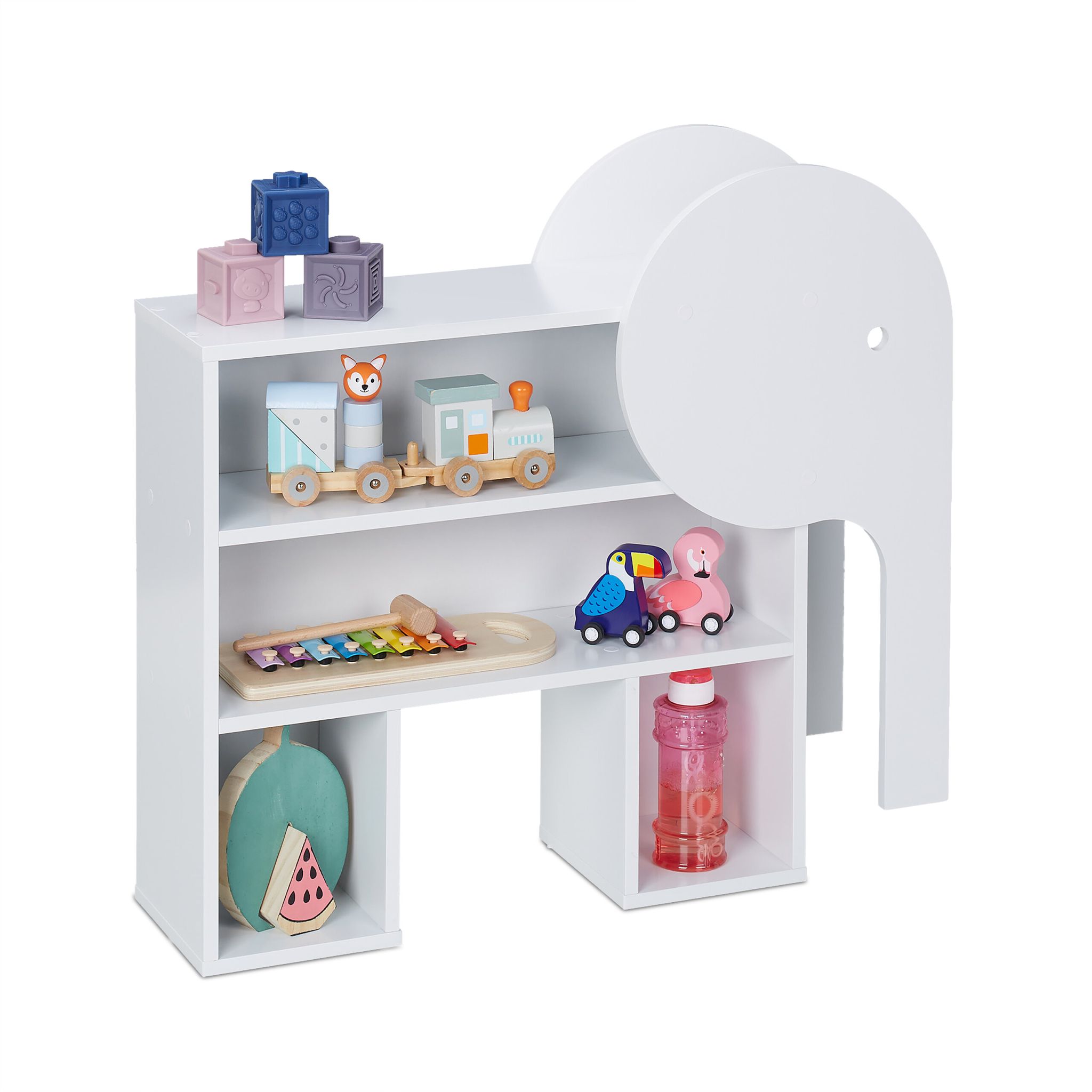 Kinderregal Elefant Weiss