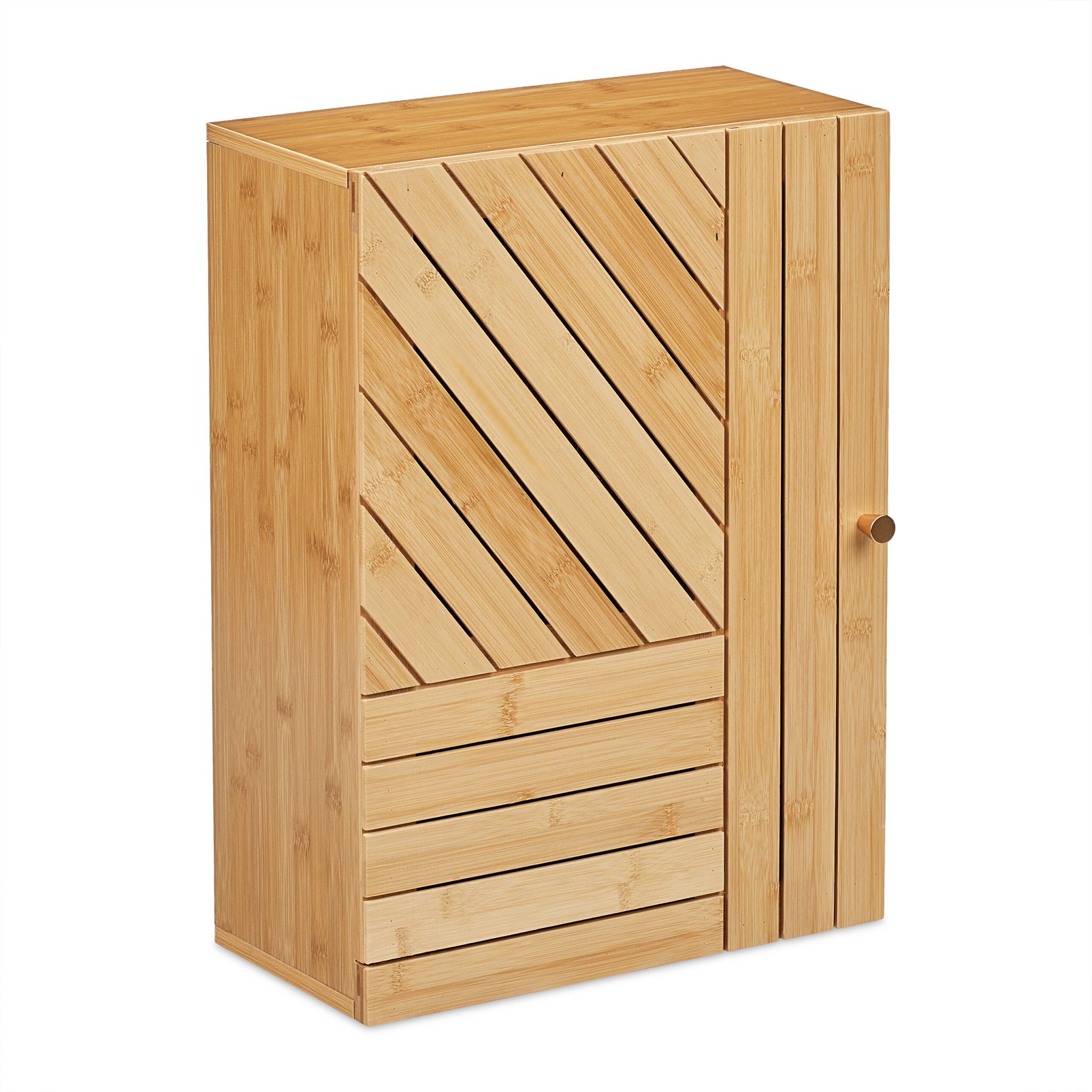Bad Hängeschrank Bambus Gold-Hellbraun