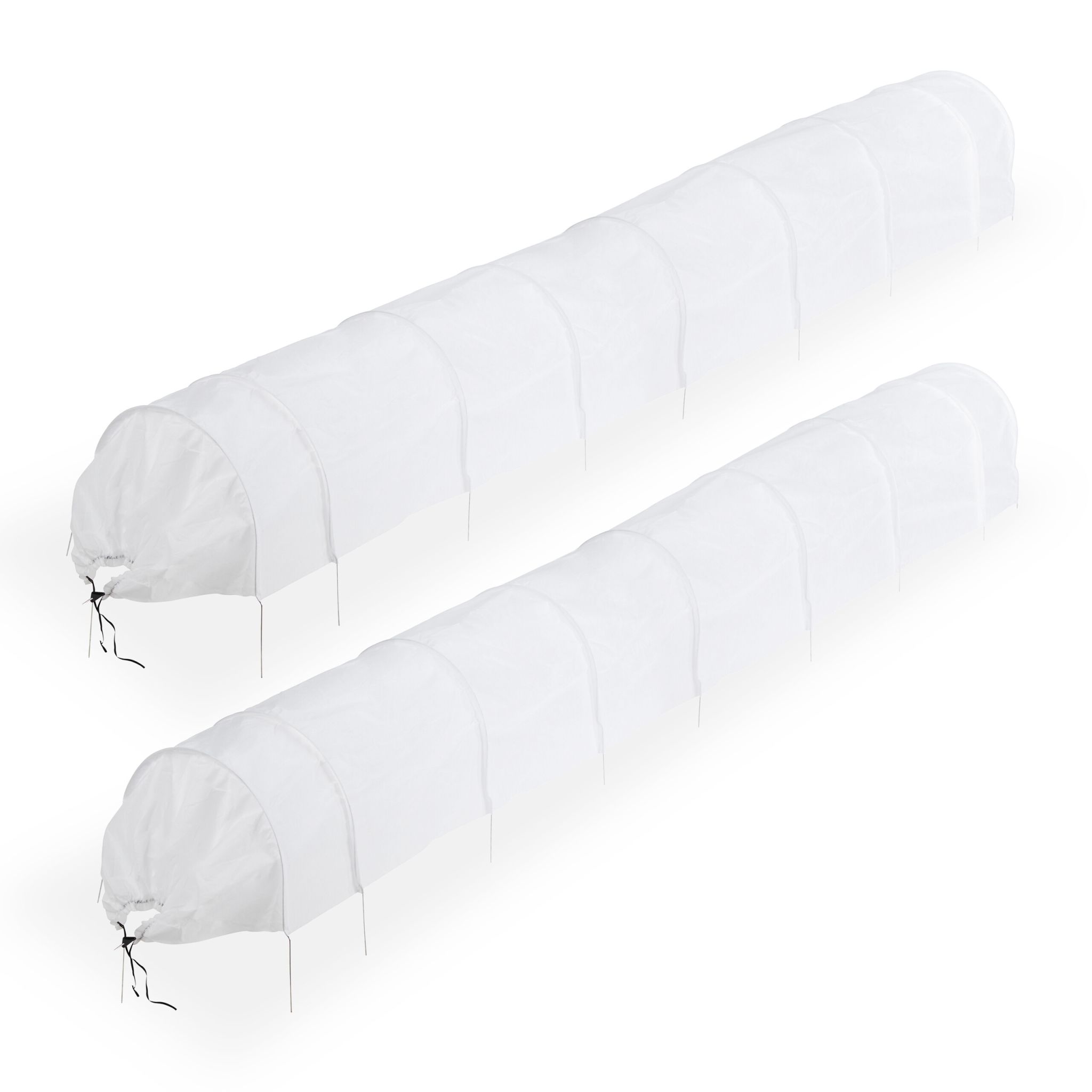 Pflanztunnel Vlies 5 m 2er-Set Weiss