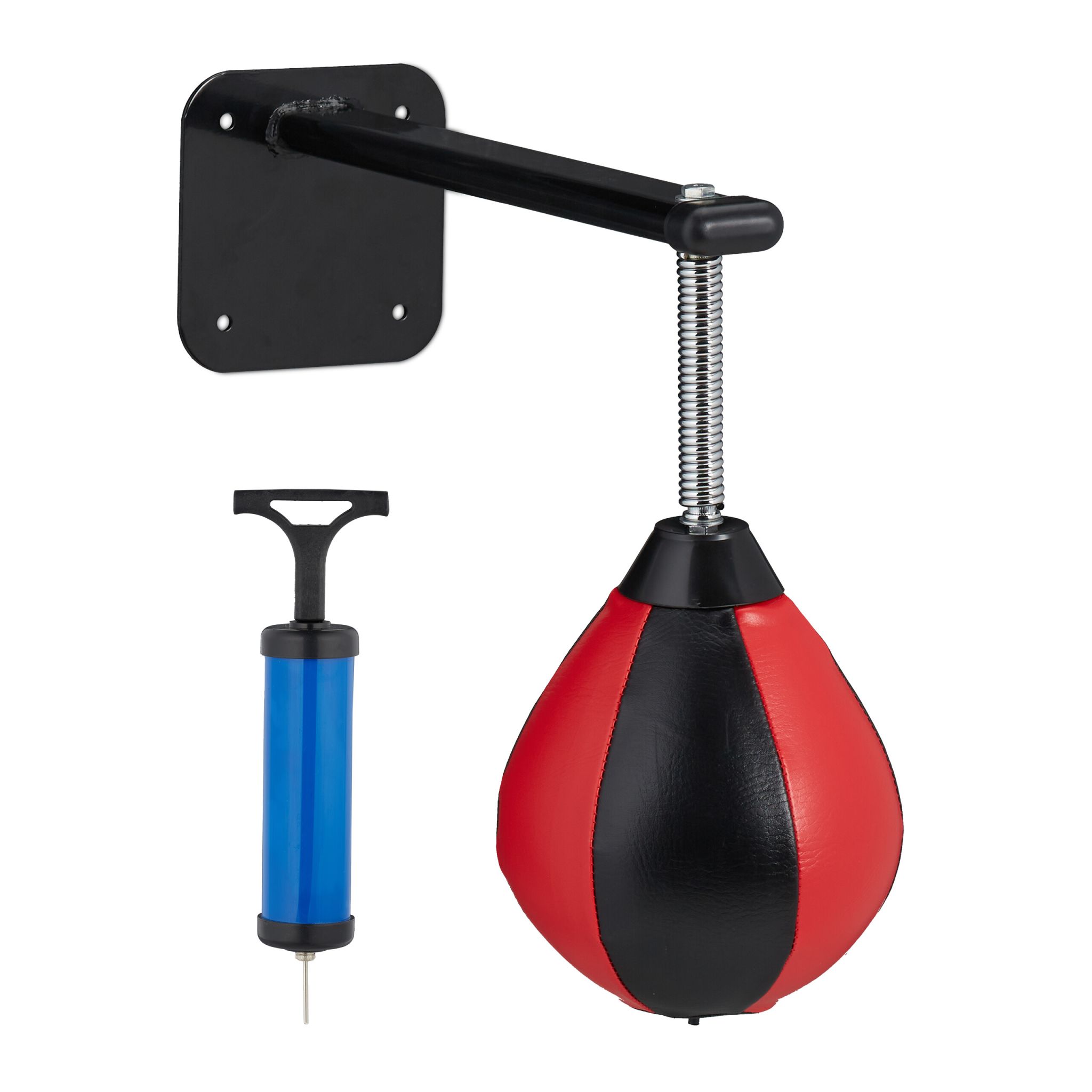 Punchingball für die Wand Rot-Schwarz-Silber